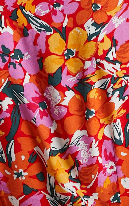 Dyliah Shorts - Frill Hem Shorts in Spring Floral