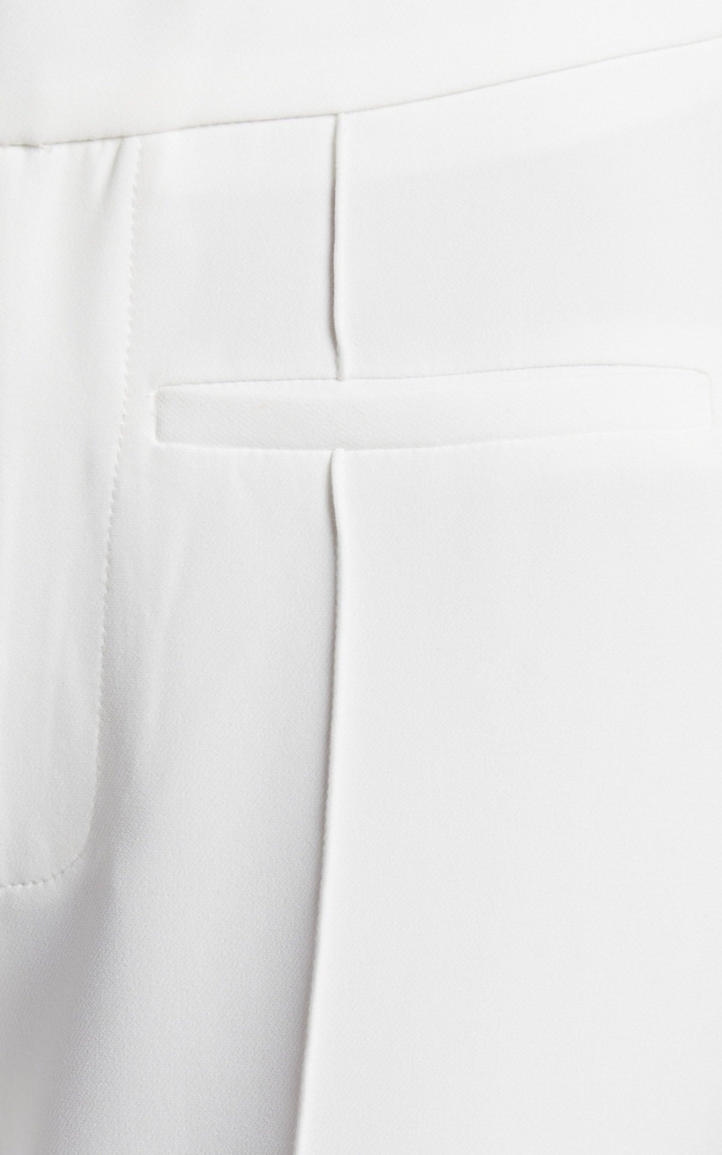 Maida Two Piece Set - V Front Crop Top and Wide Leg Pants Set in Ivory