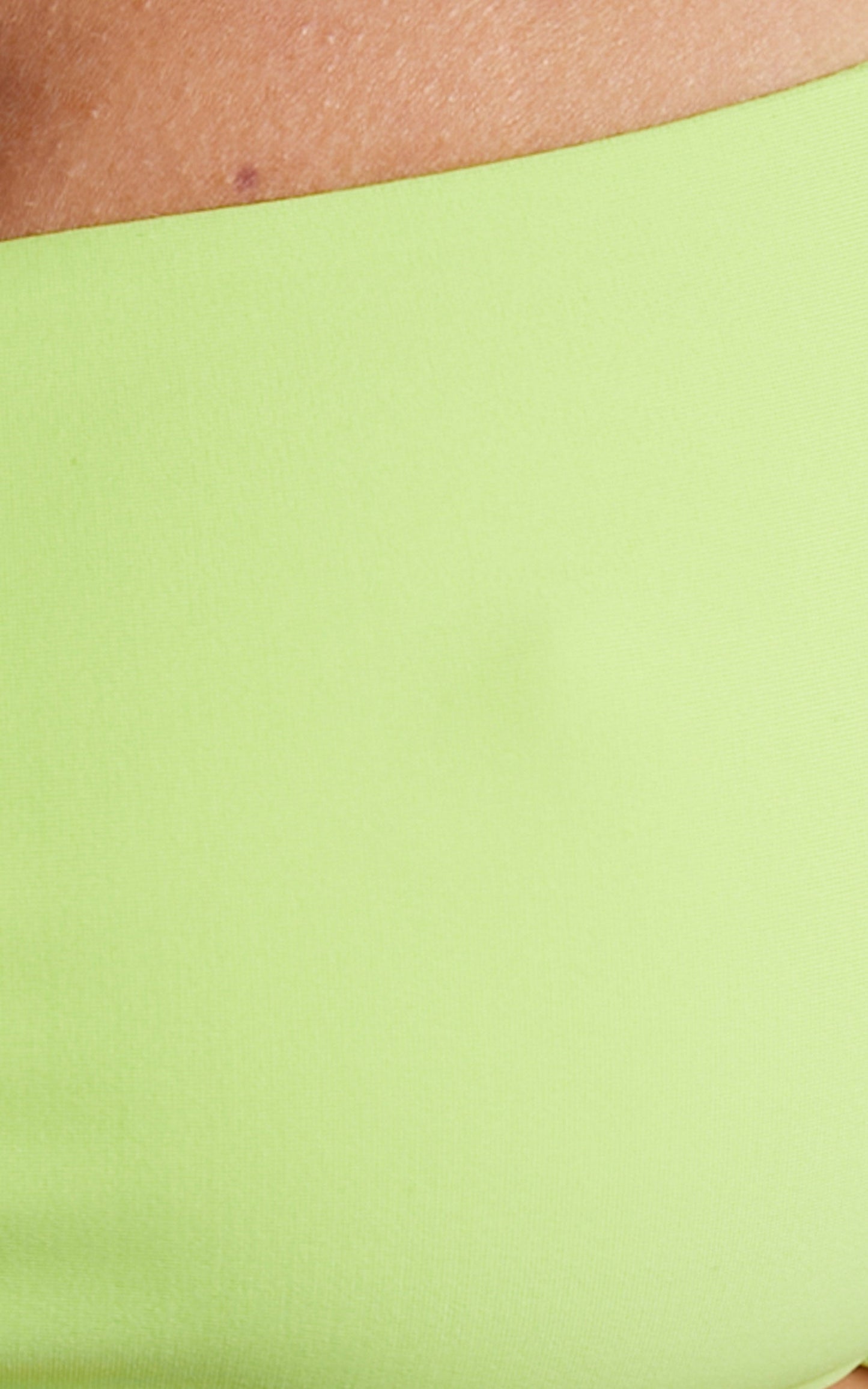 Fresca Bikini Top - Recycled Nylon Square Neck Top in Lime