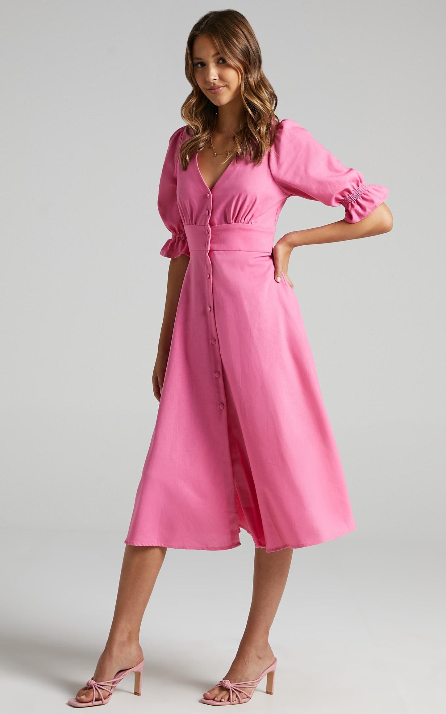 Jaycee Dress in Bubblegum Pink