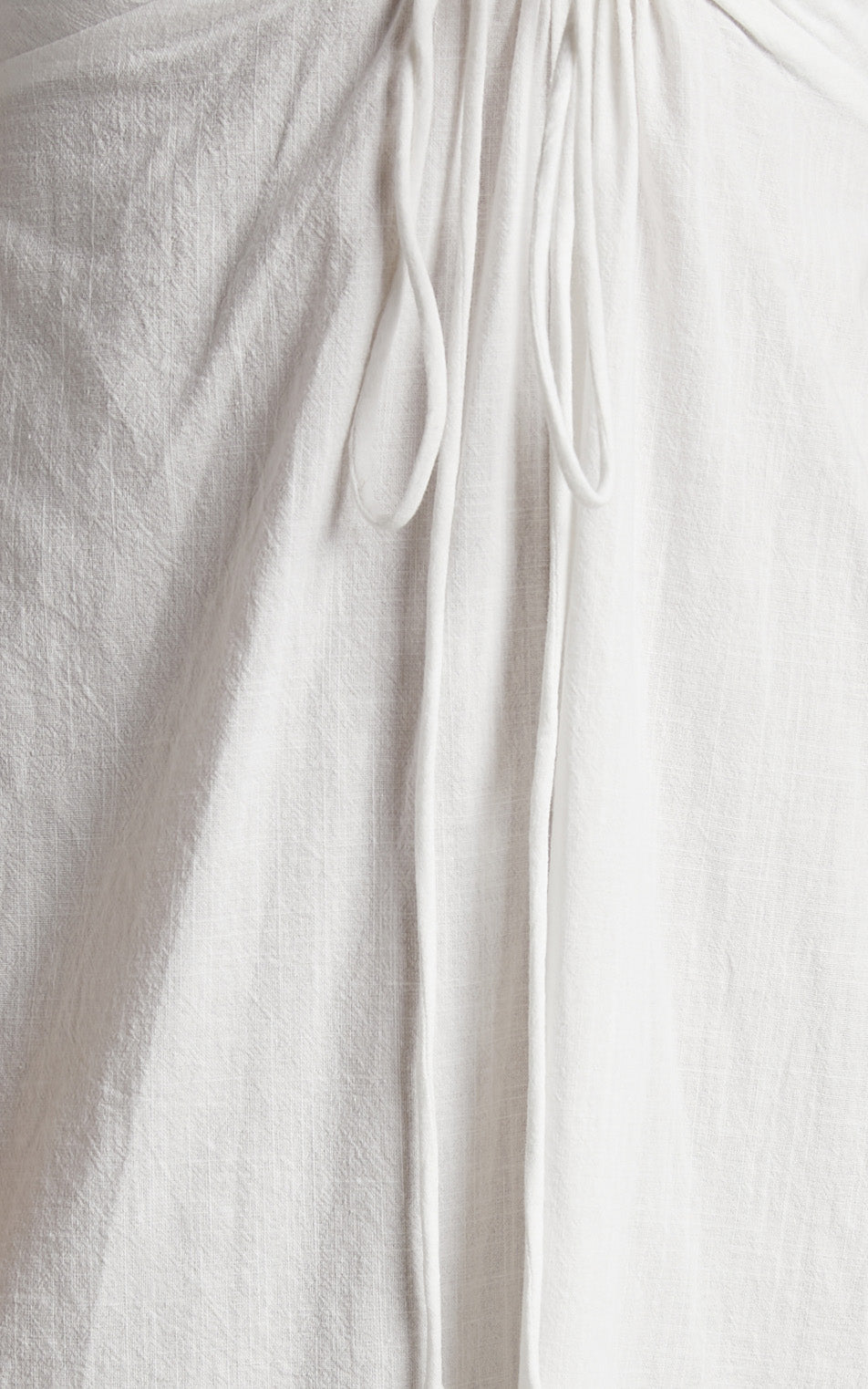 Marsha Midi Dress - Ring Detail Tie Back Puff Sleeve Dress in White