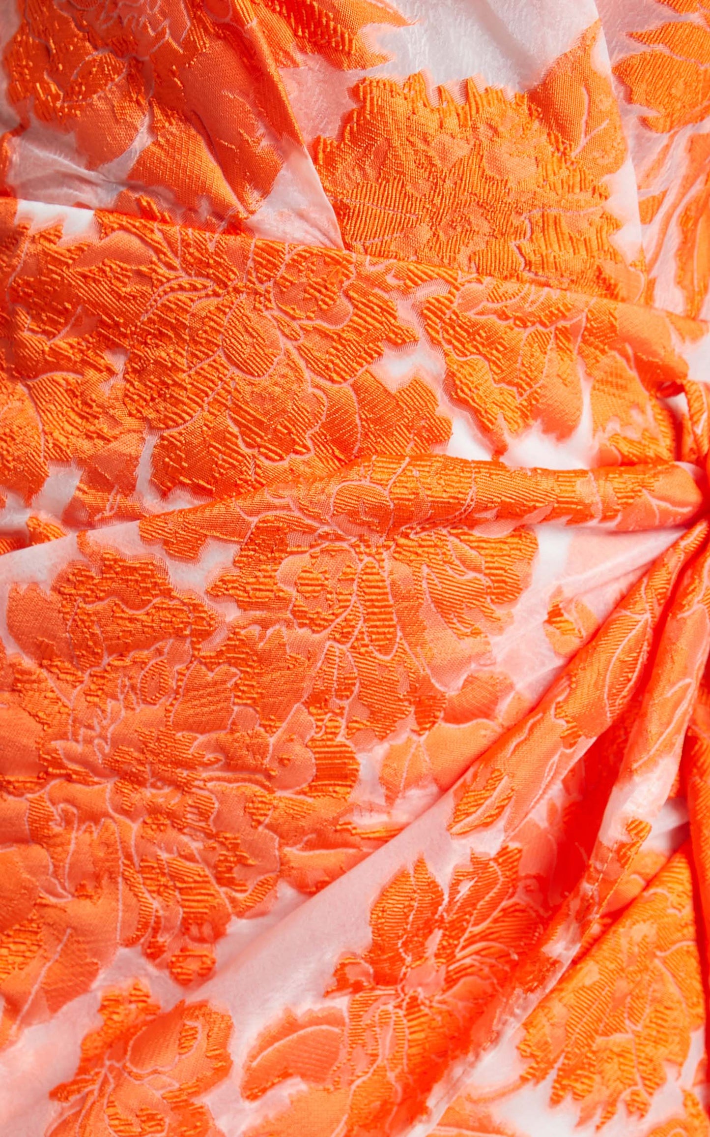 Hailey One Shoulder Mini Dress in Orange Floral