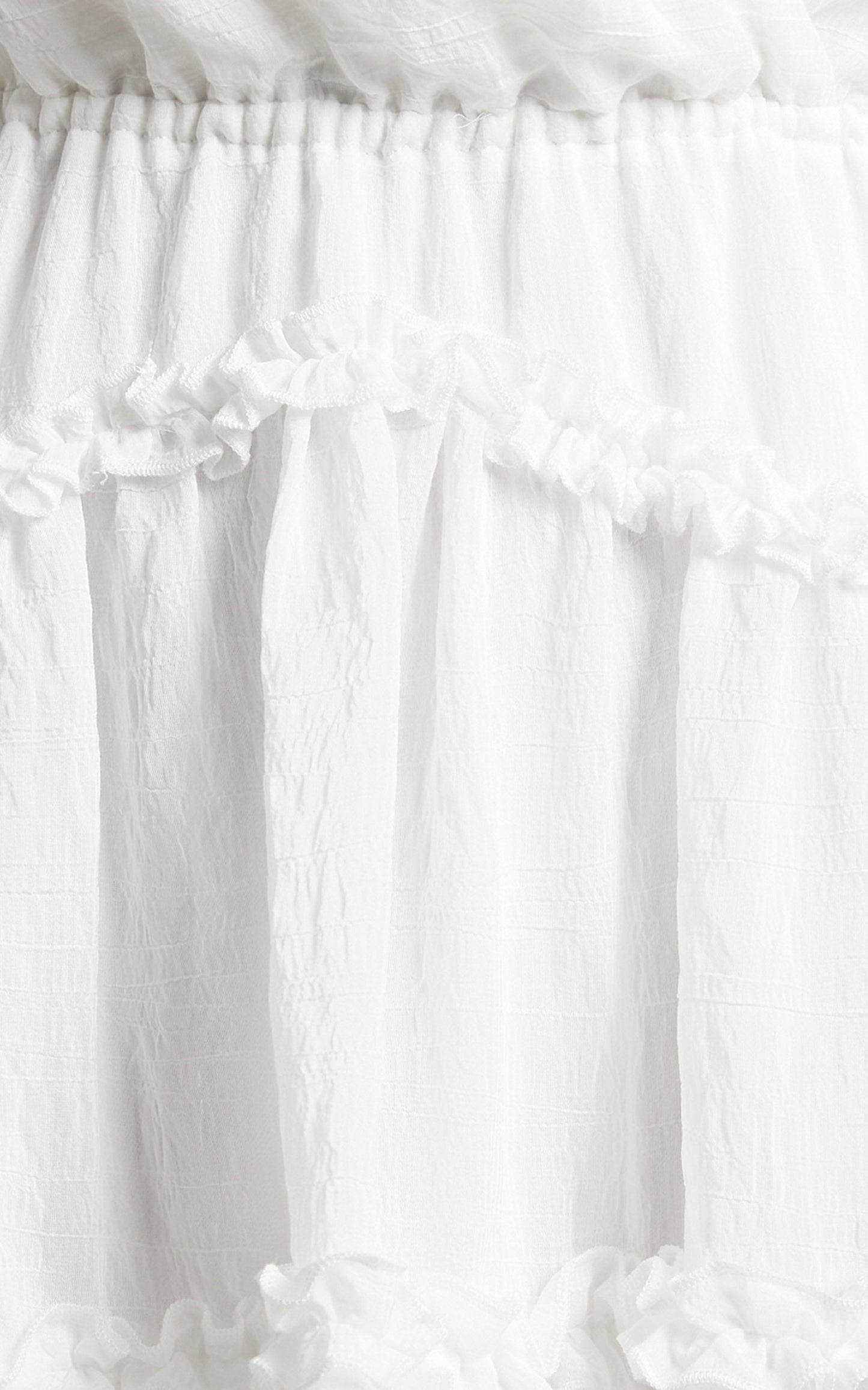 Antigone Frill Detail Open back mini dress in White