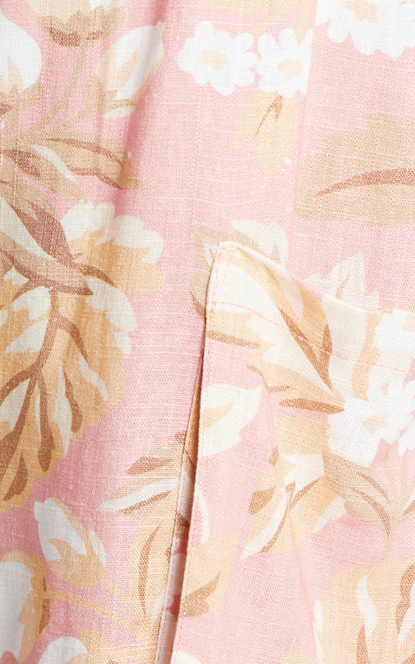 Amalie The Label - Bay Linen Relaxed Button Front Blazer in Pink Floral
