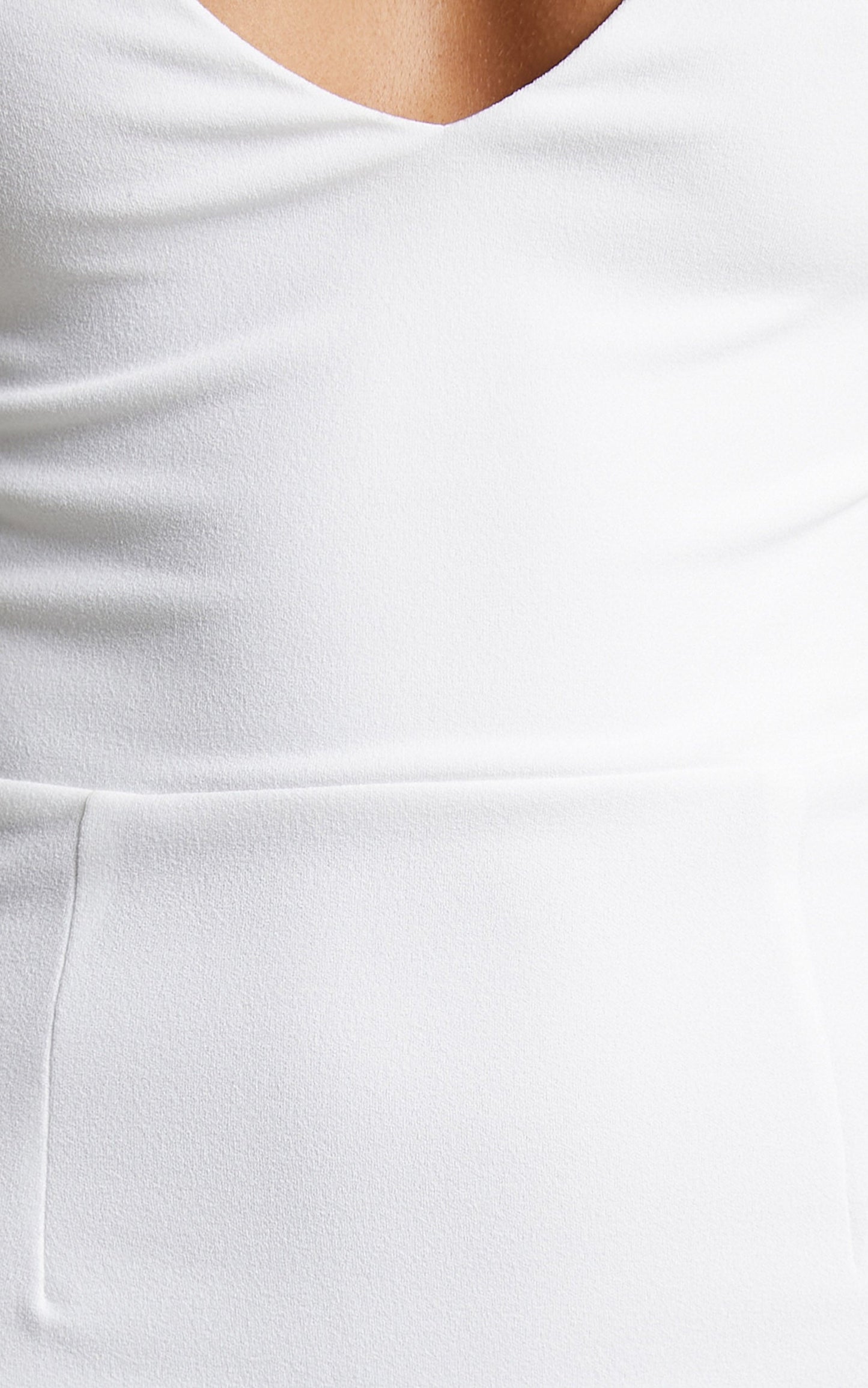 Belize Frill Mini Dress with Back Detailing in White