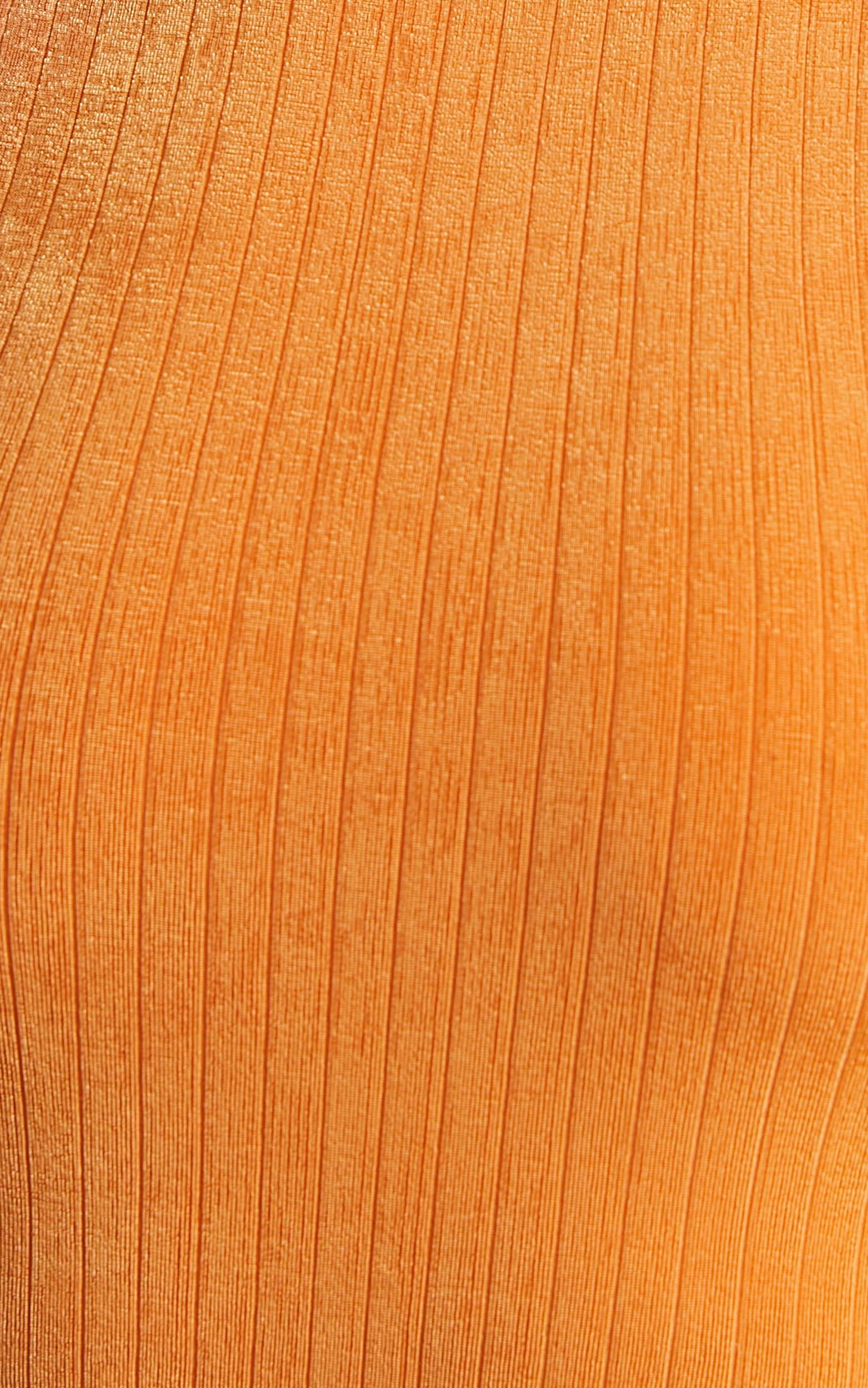 Constance Bodysuit - High Neck Ribbed Bodysuit in Orange