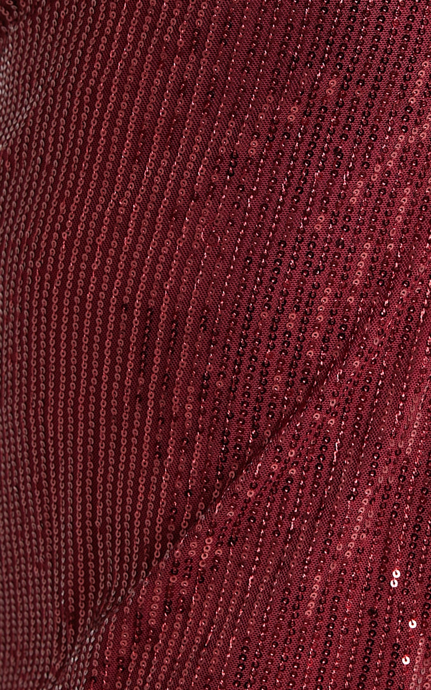 Emelyn Strappy Cowl Neck Sequin Mini Dress in Wine