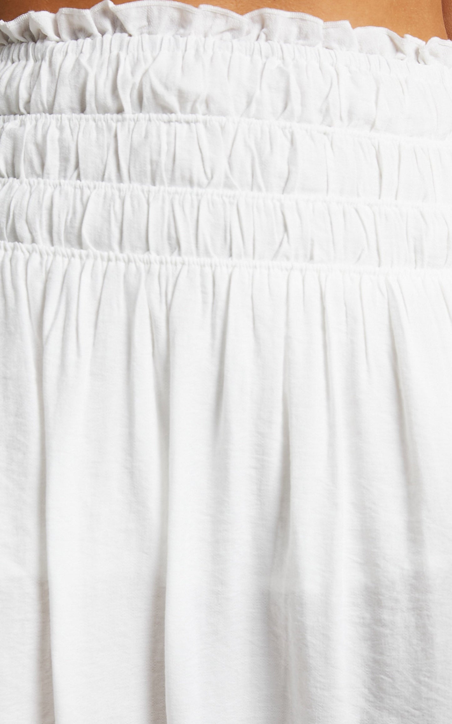 Everlene Ruched Maxi Skirt in White