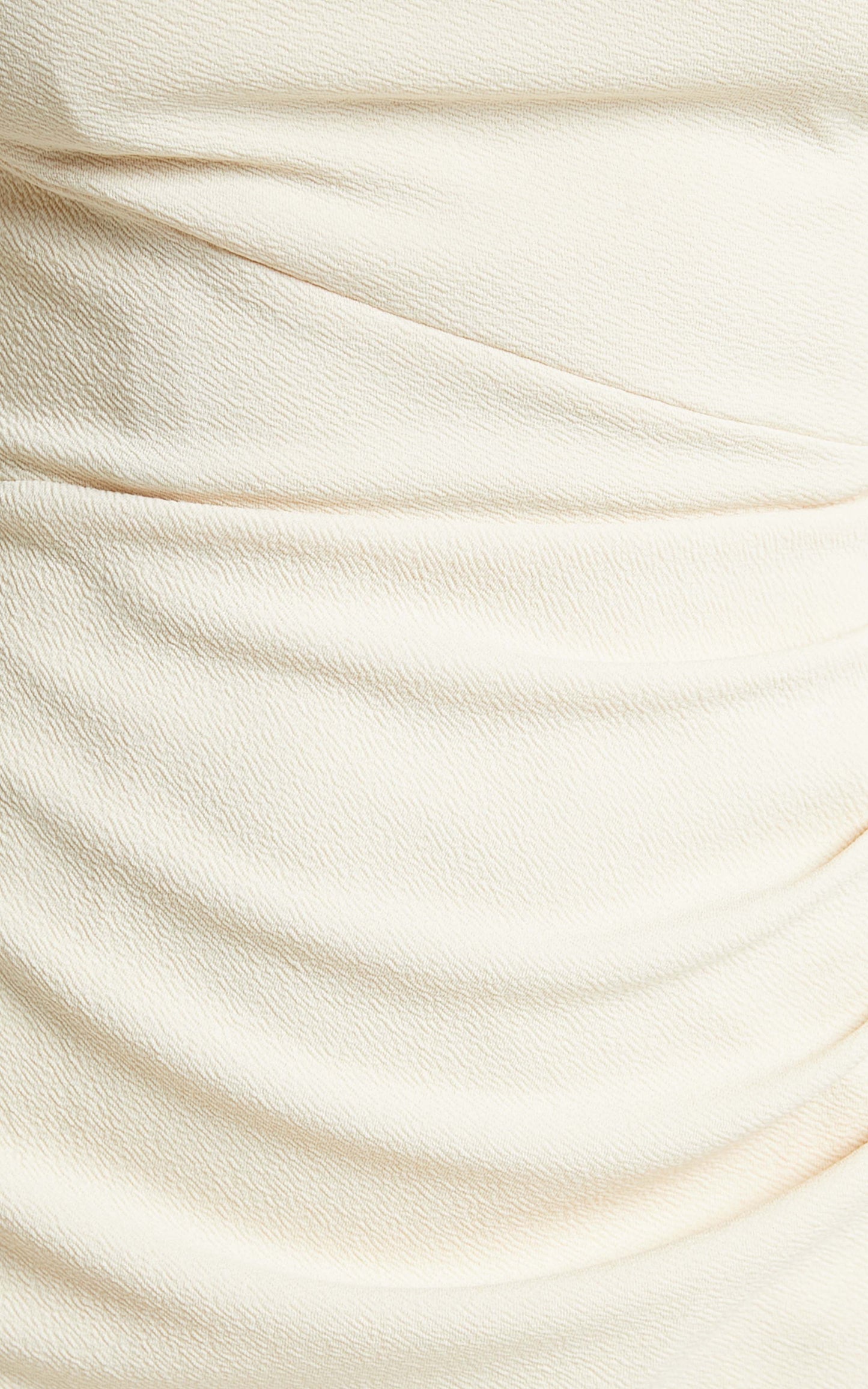 Loveen Mini Dress - One Shoulder Long Sleeve Dress in Beige