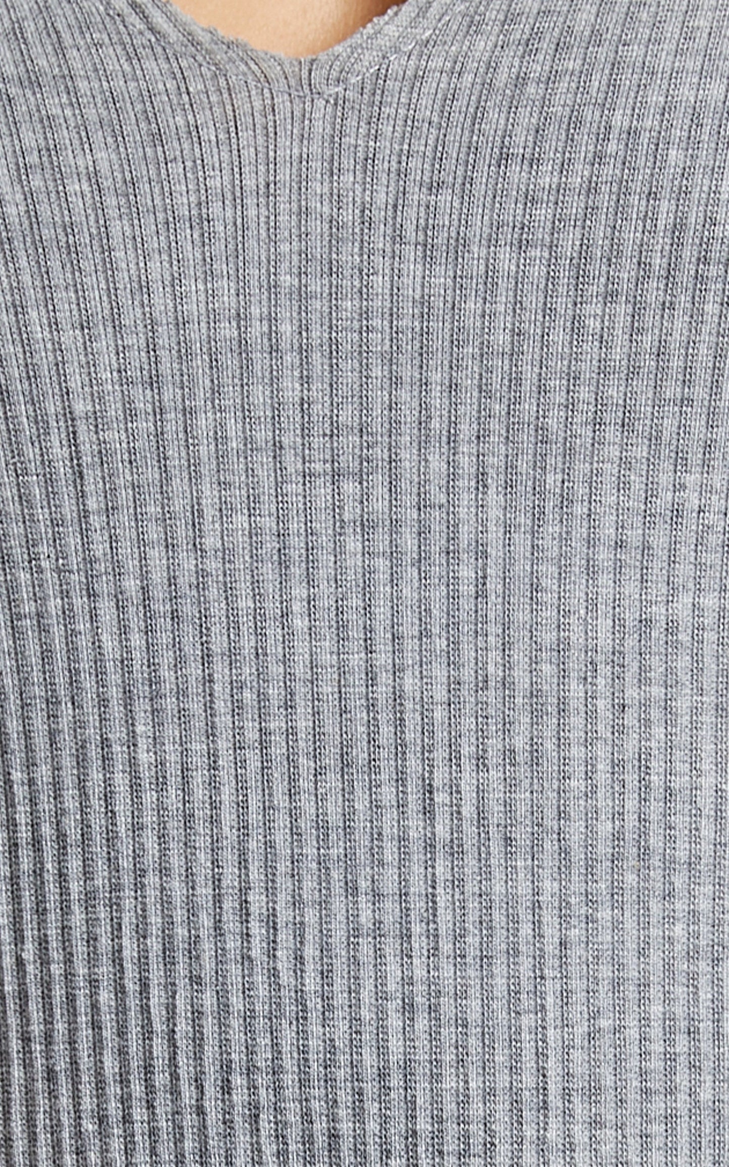 Palermo V Neck Short Sleeve Bodysuit in Grey