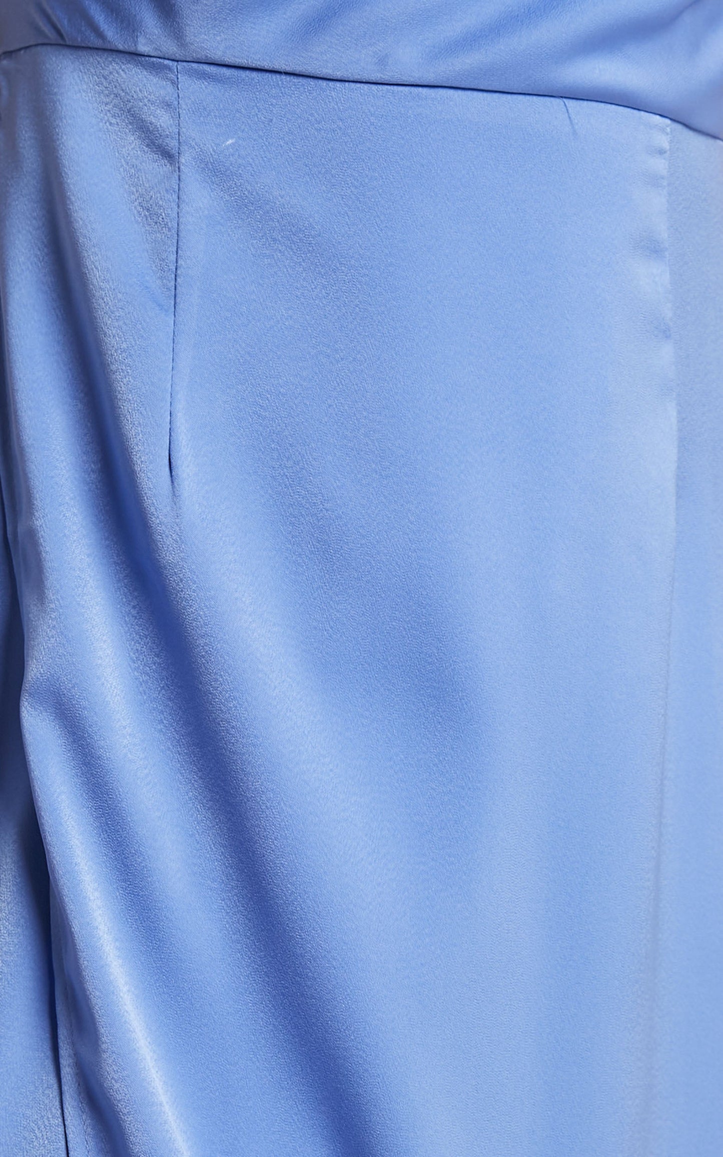 Rosemarie Asymmetrical Wrap Maxi Dress in Blue