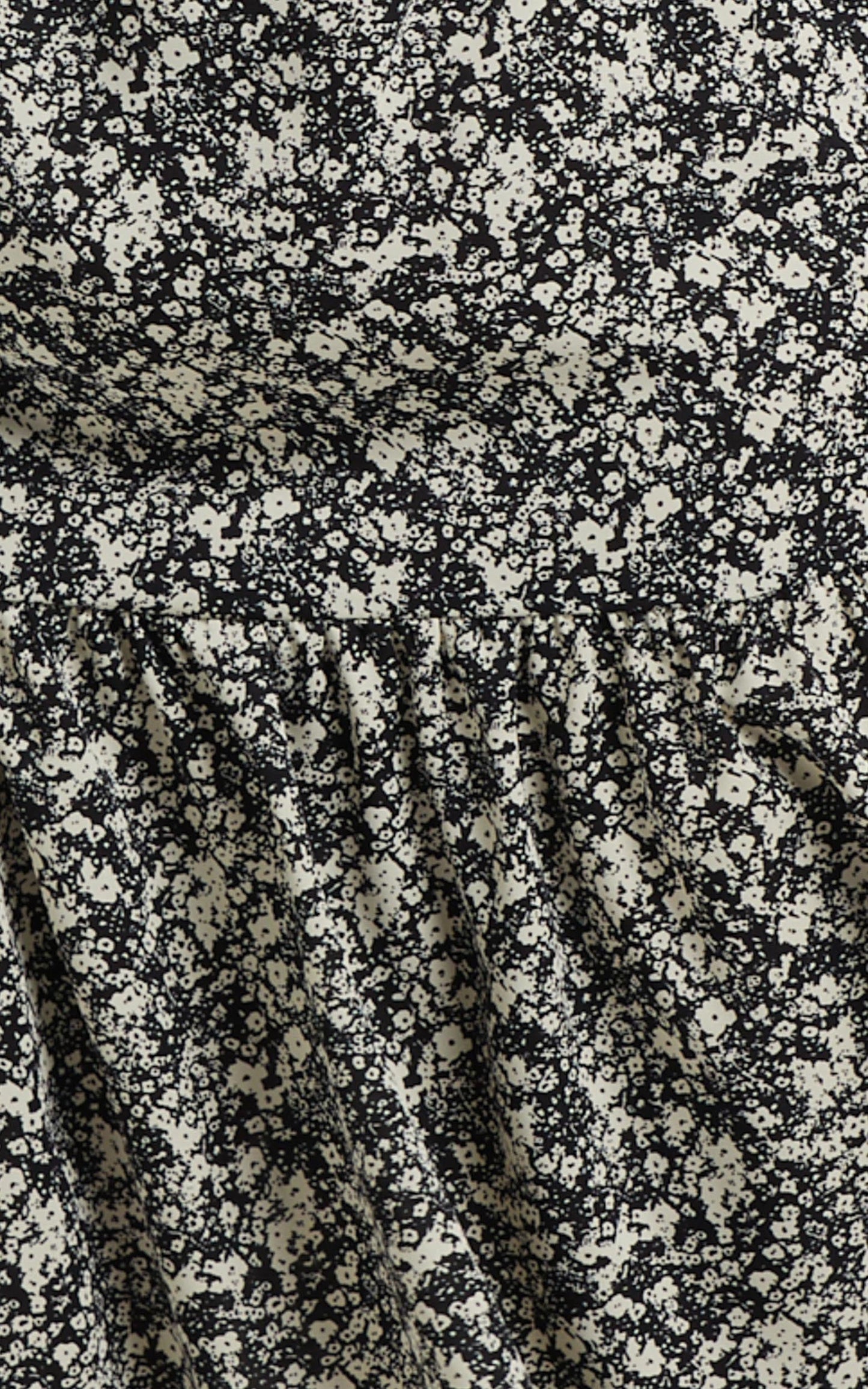 Lilyann Off Shoulder Long Sleeve Top in Black Floral
