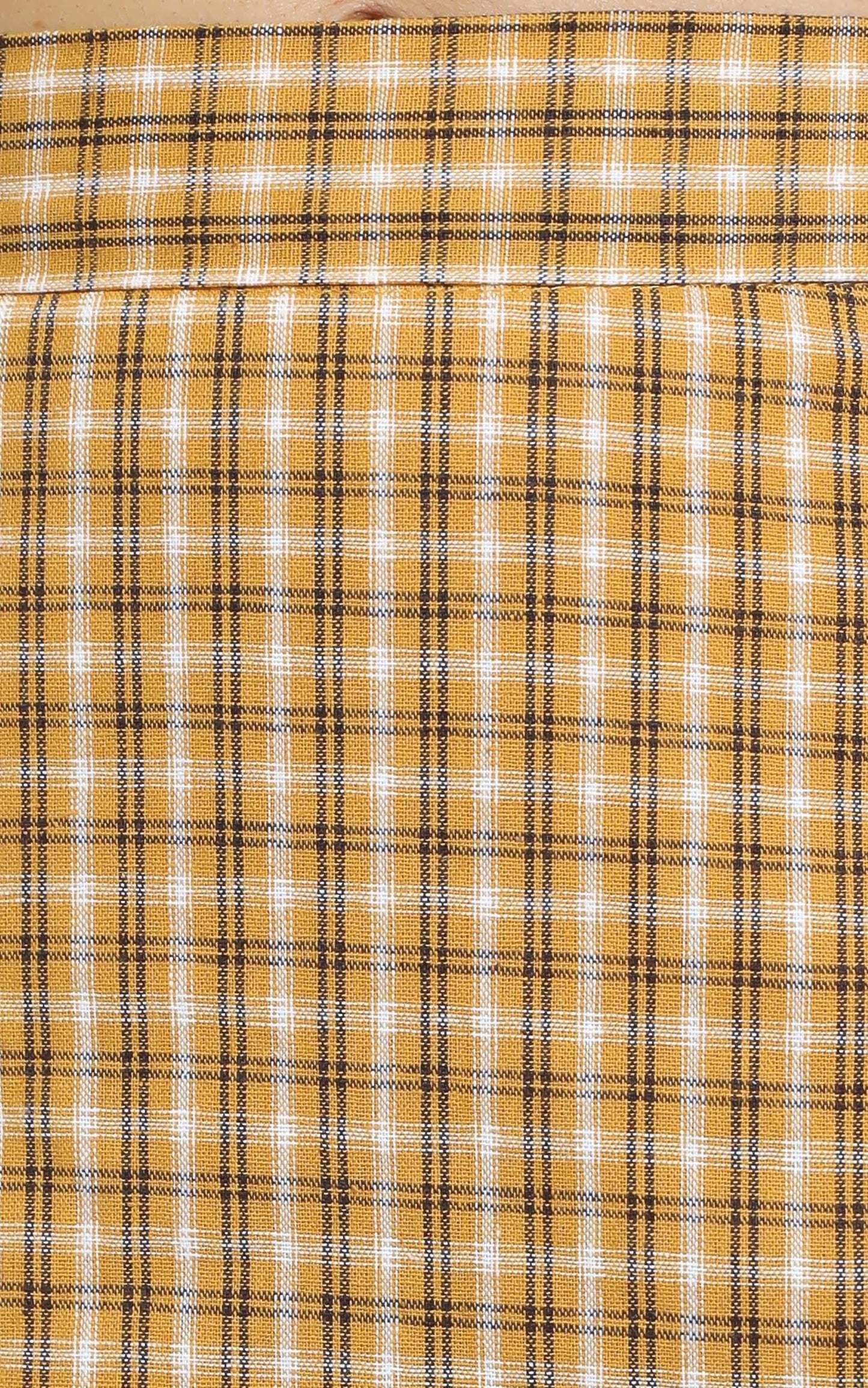 Tamara Skirt in Mustard Check