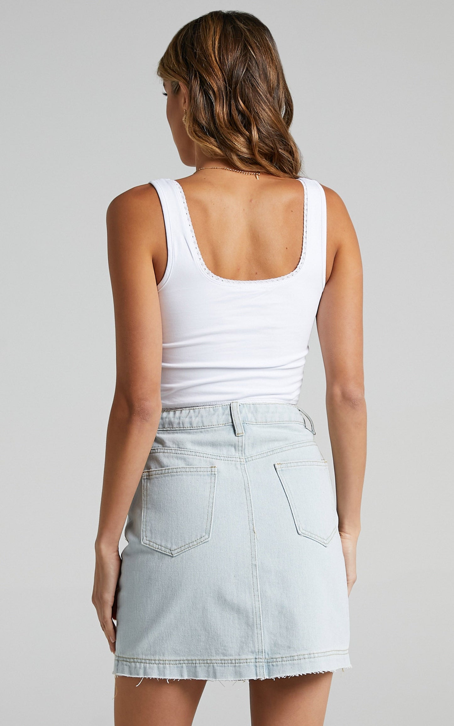 Acadia Denim Skirt in Light Vintage Wash