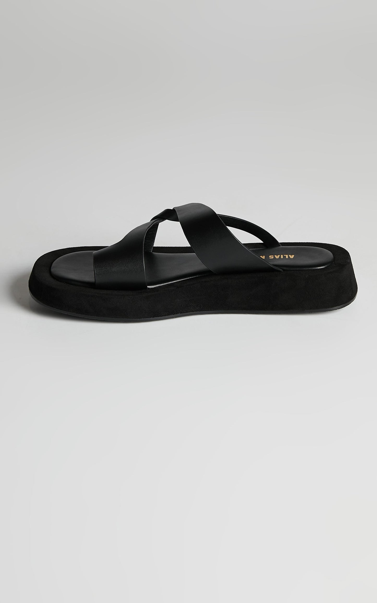 ALIAS MAE - POLO SANDALS in Black Leather