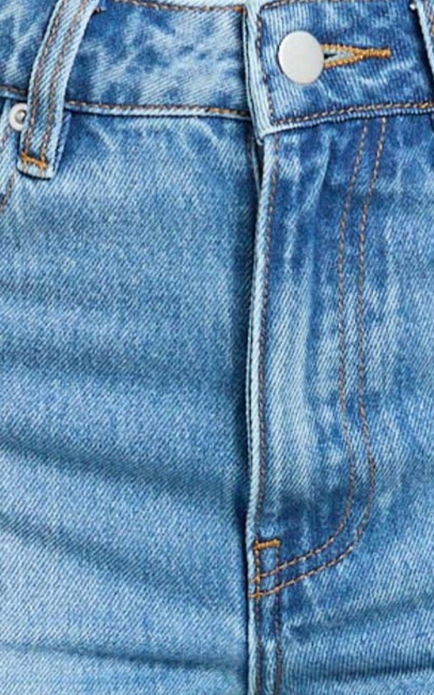 Abbie Jeans - Mid Rise Straight Leg Recycled Denim Jeans in Mid Blue Wash