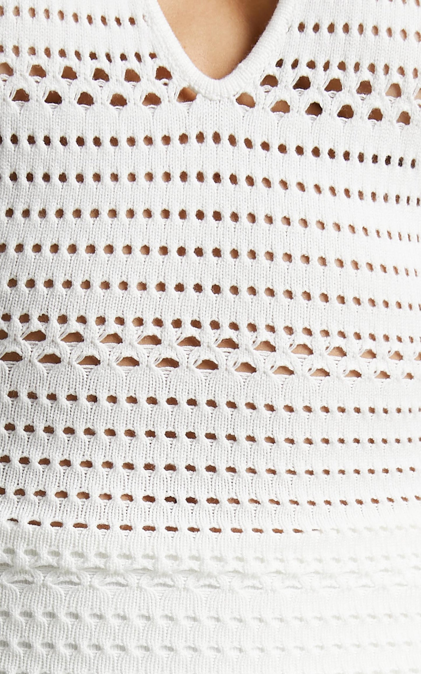 Abby Halterneck Crochet Midi Dress in Cream