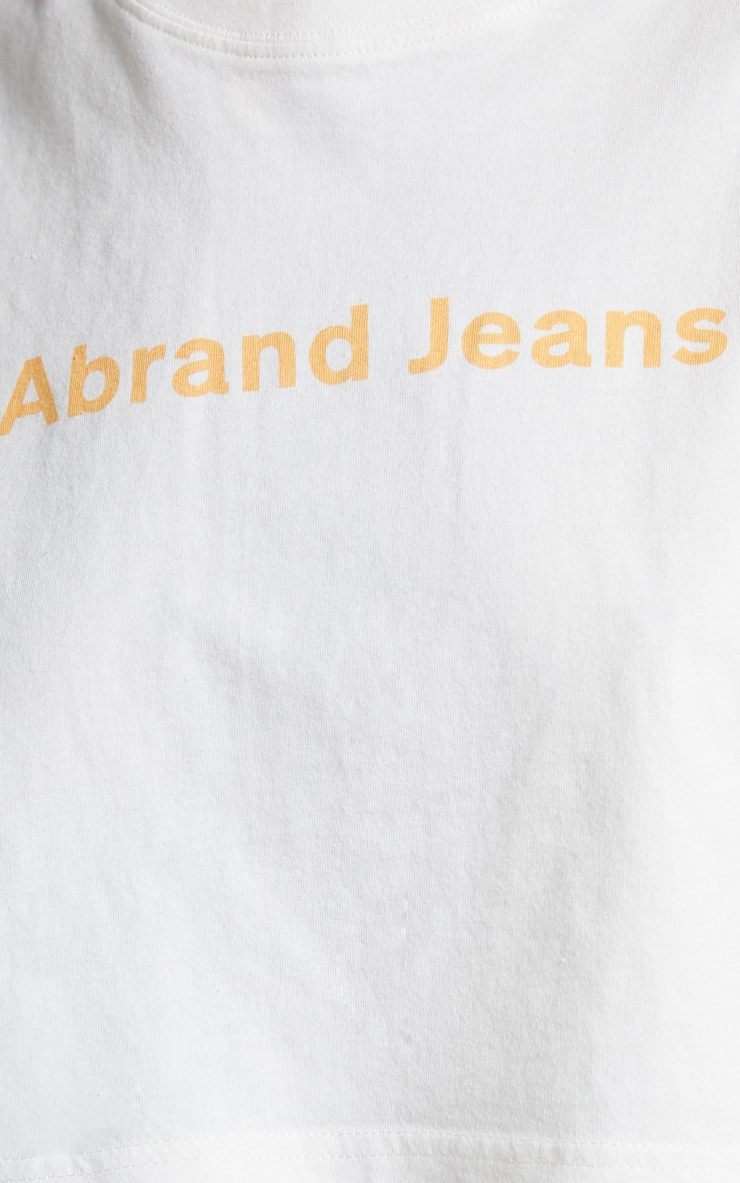 Abrand - A Cropped Oversized Tee in White Sand
