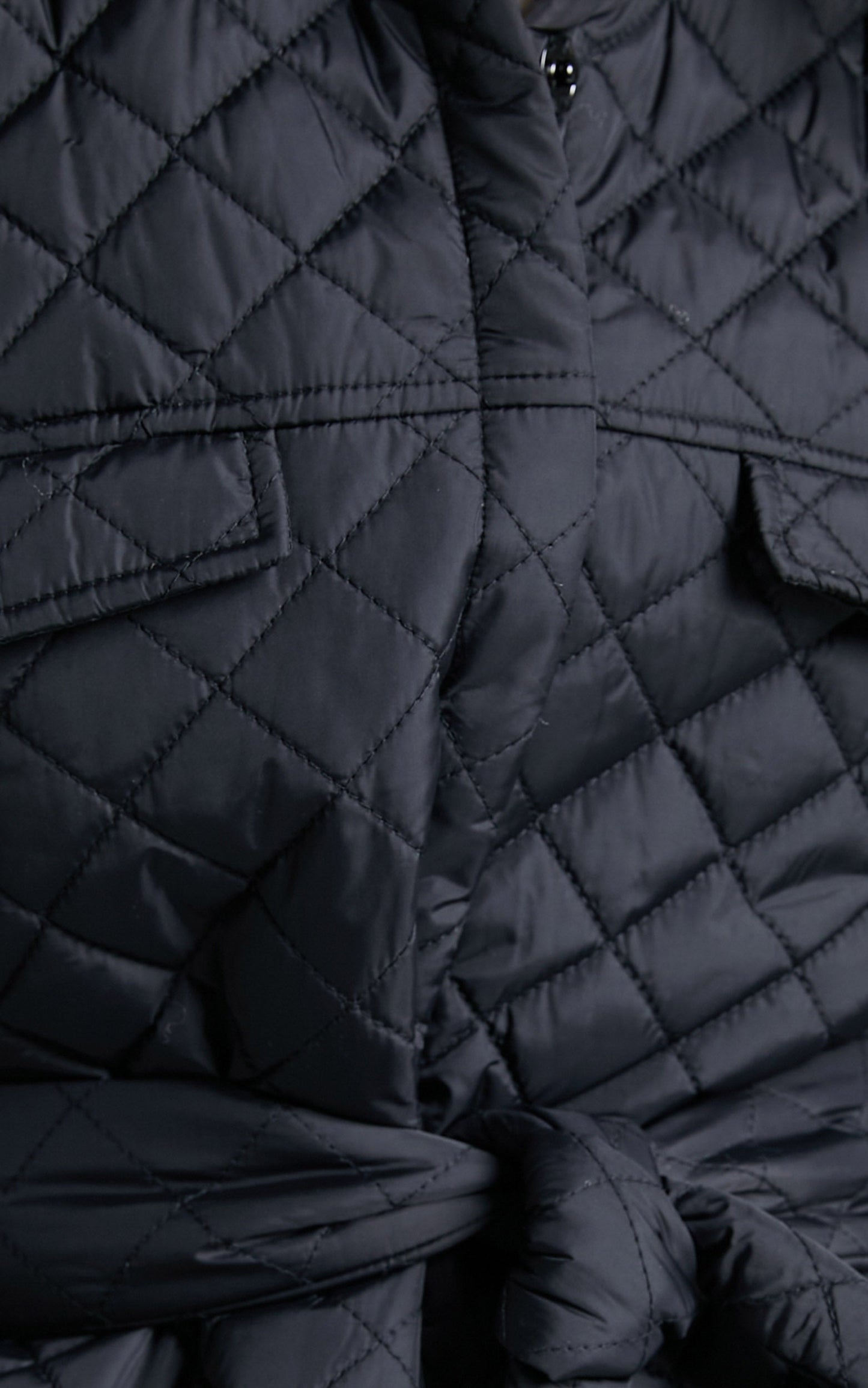 Adanna Jacket - Quilted Button Up Jacket in Black