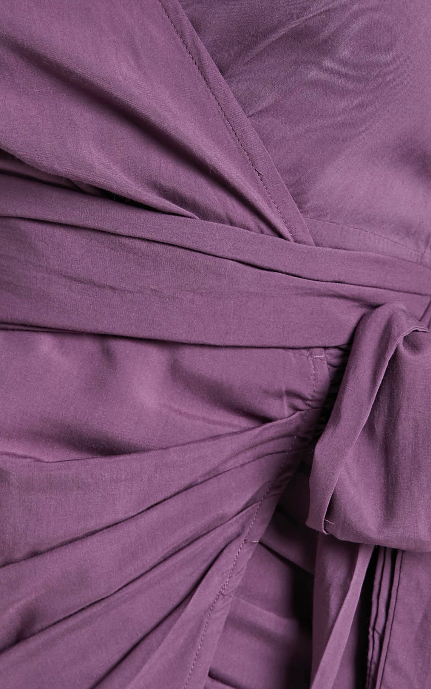 Aelwyd Mini Dress - Long Sleeve Wrap Dress in Orchid