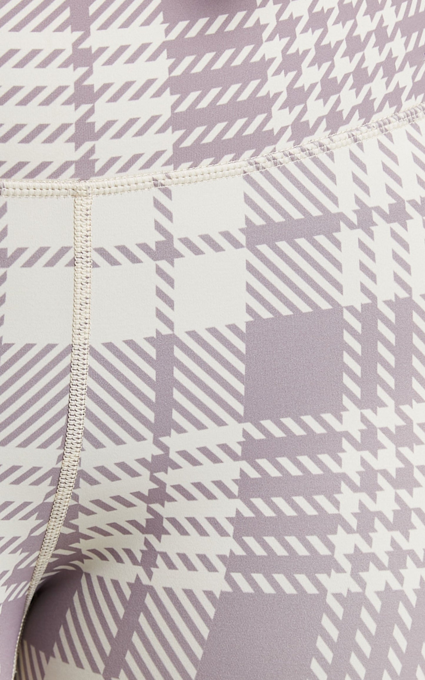 Aim'n - Plaid Check Biker Shorts in Dusty Violet