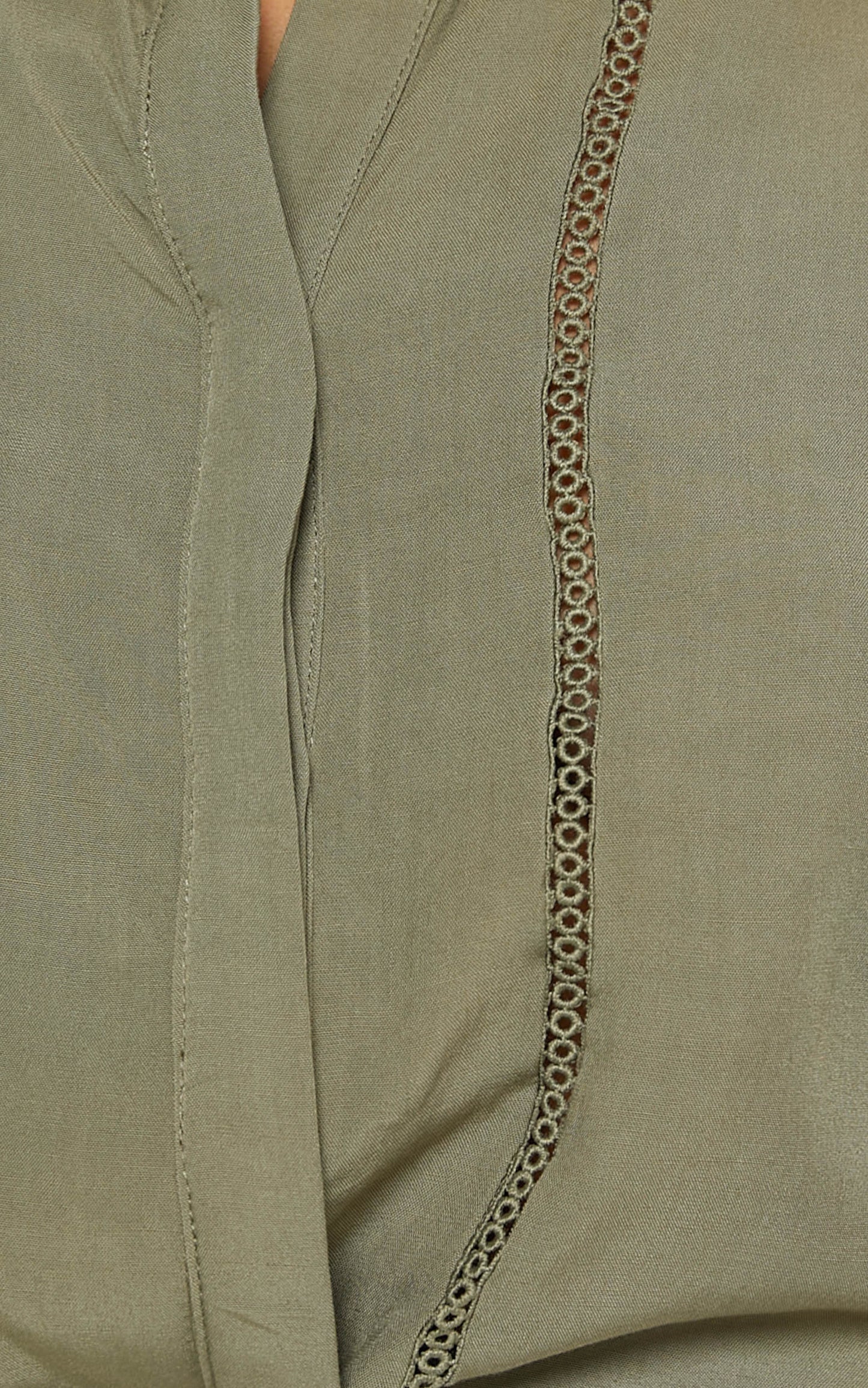 Alaric Blouse - Button Through Long Sleeve Blouse in Olive