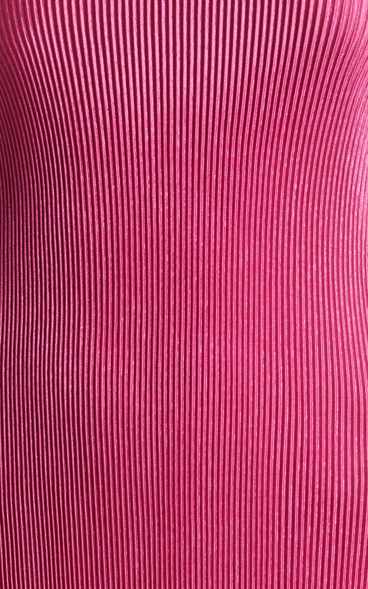 Alexis Midi Dress - Strapless Plisse Dress in Pink