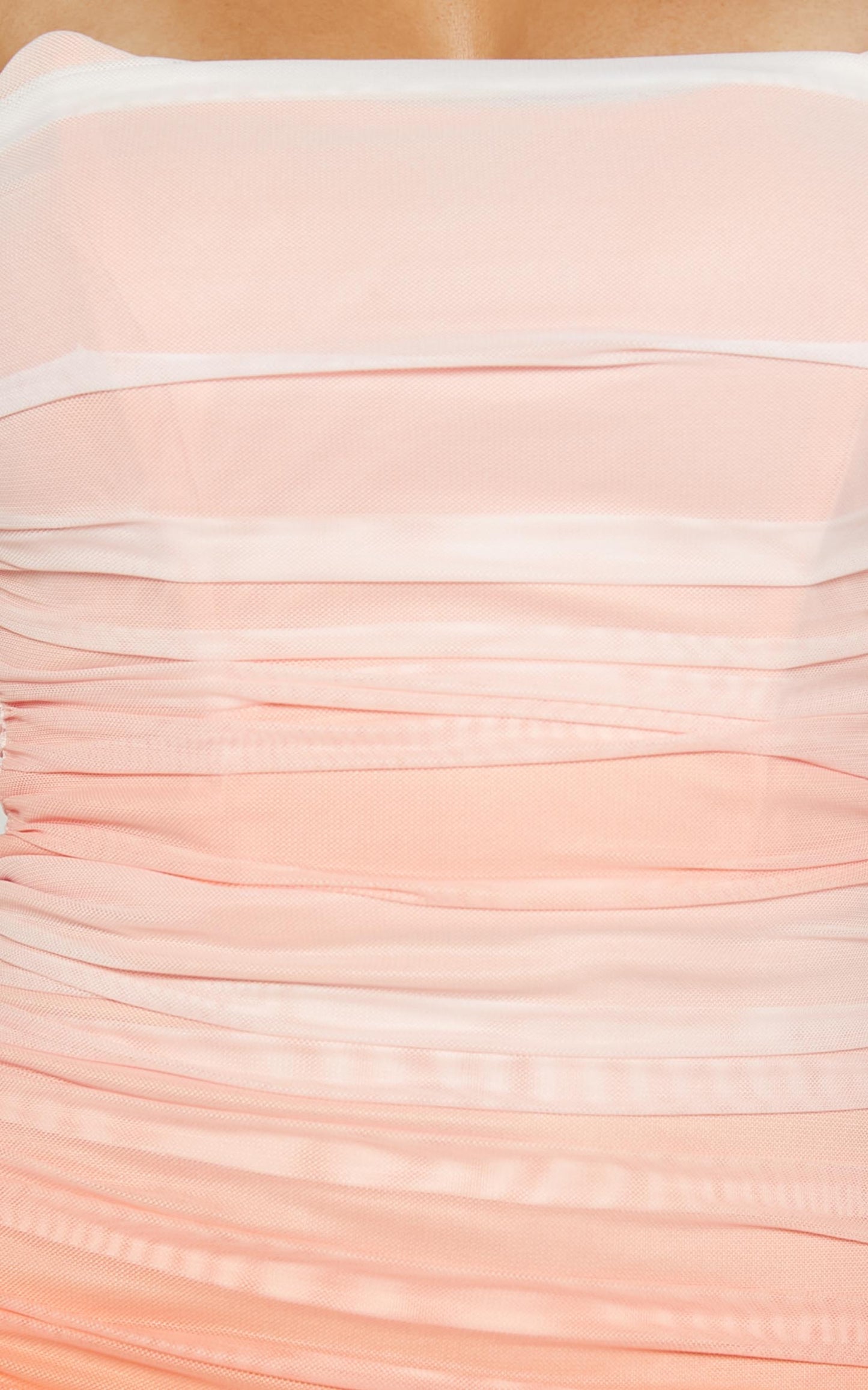 Alezia Midi Dress - Strapless Bodycon Dress in Orange