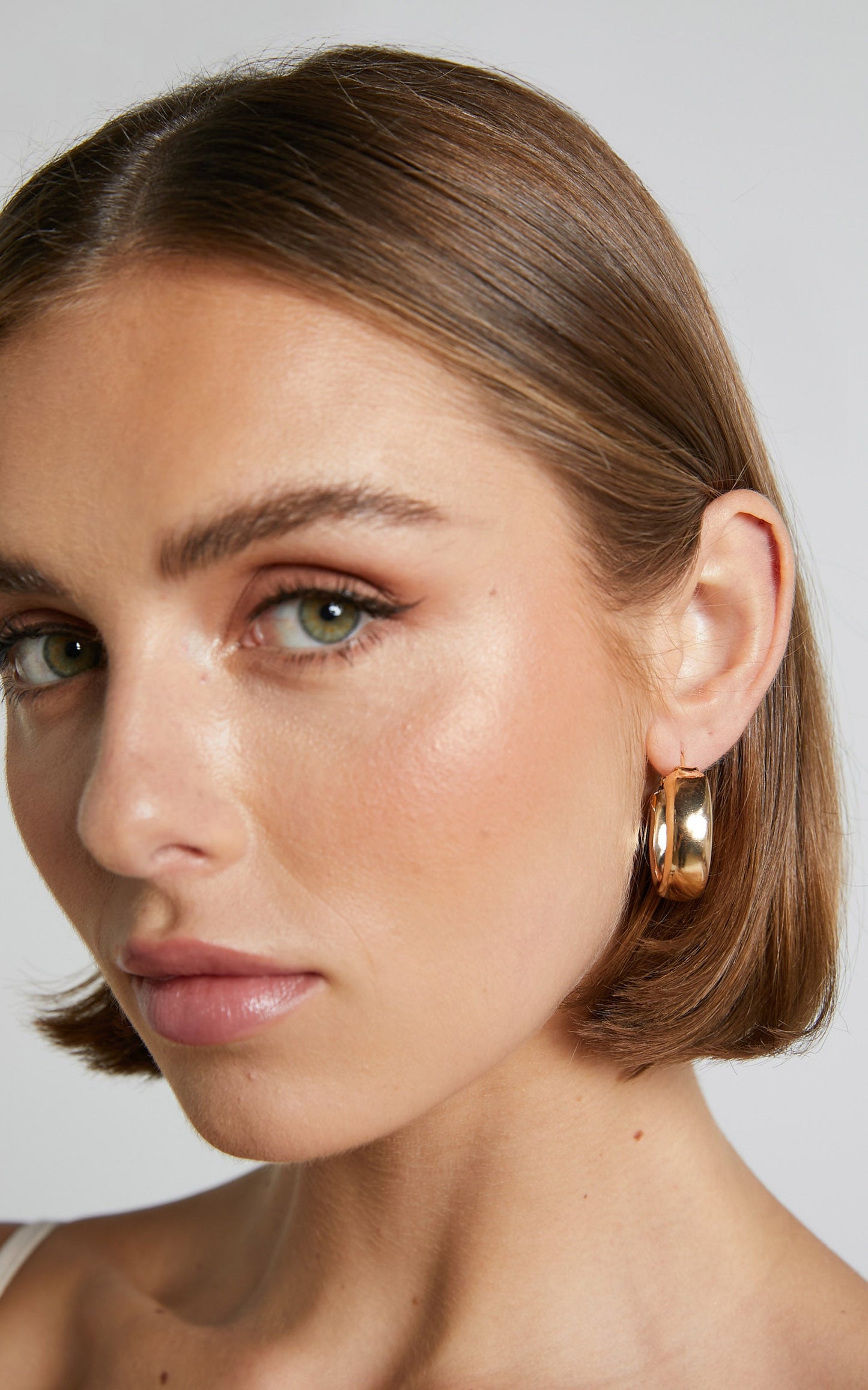 Alfie Earrings - Chunky Hoop Earrings in Gold