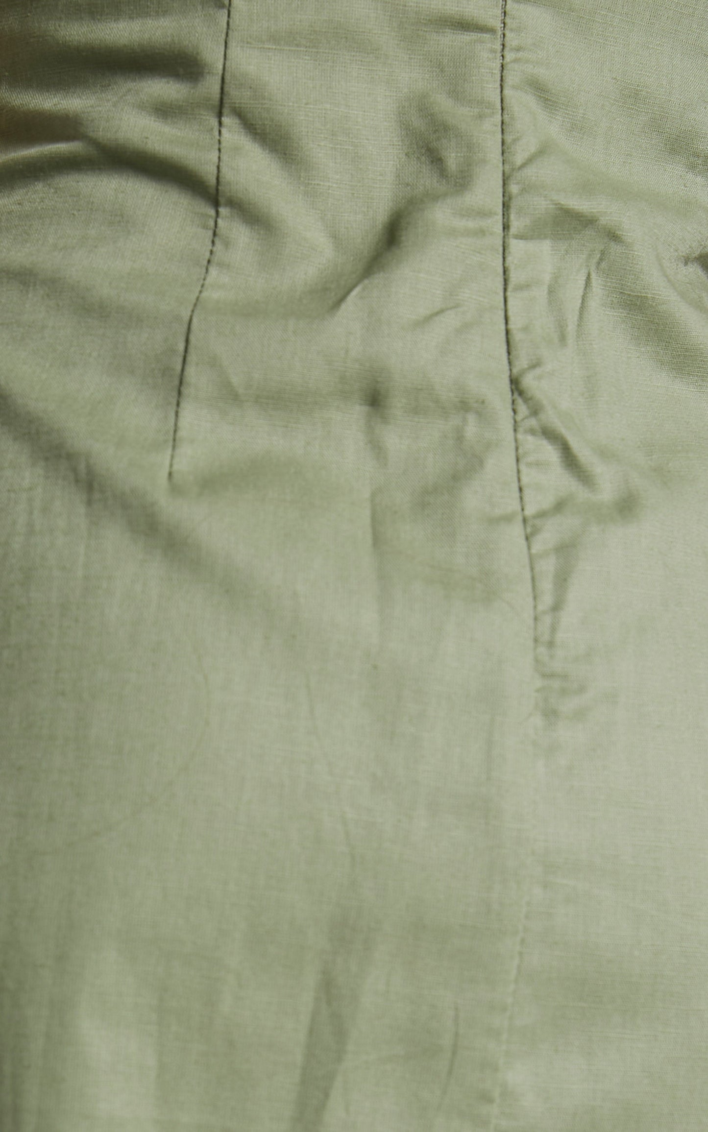 Amalie The Label - Dessie Linen Look Blend Tie Front Open Back Puff Sleeve Mini Dress in Khaki