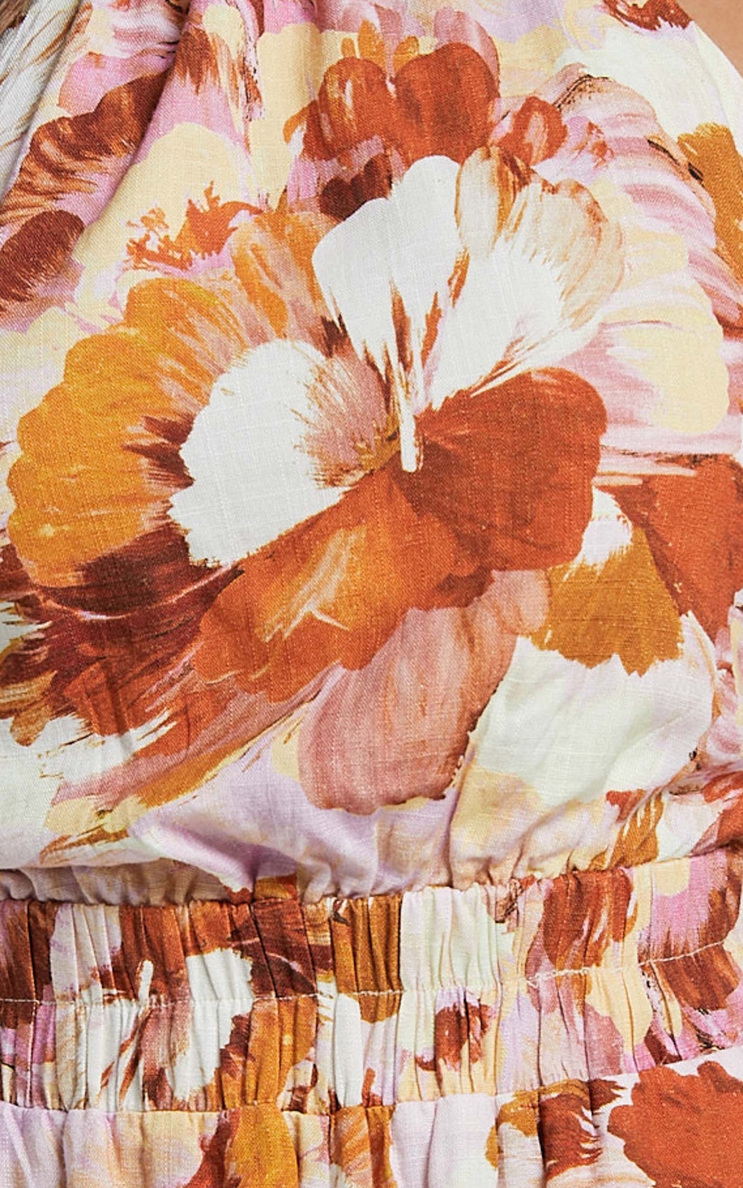 Amalie The Label - Chevonne Linen Blend Halter Neck Playsuit in Baku Print