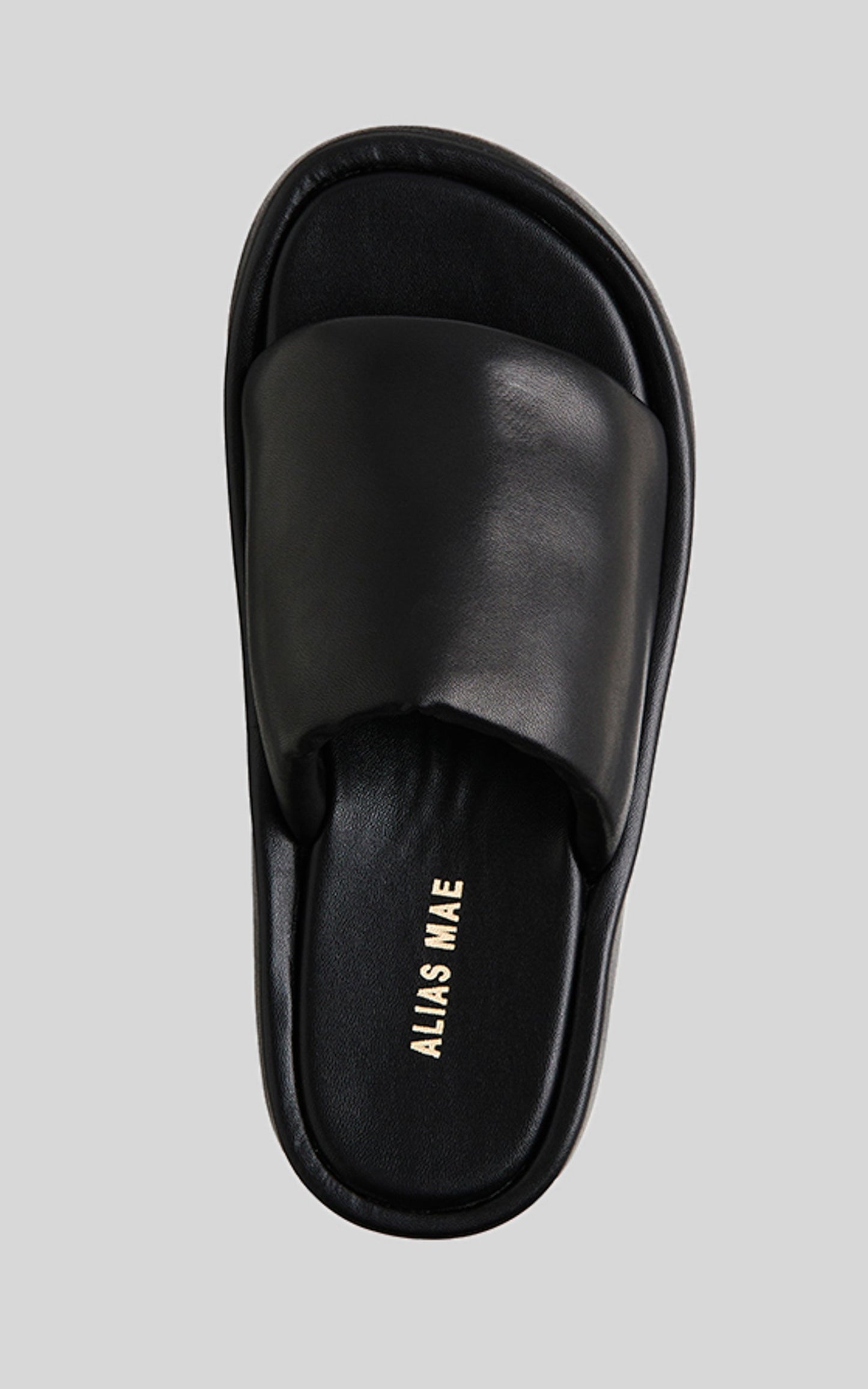 Alias Mae - Andi Slides in Black Leather