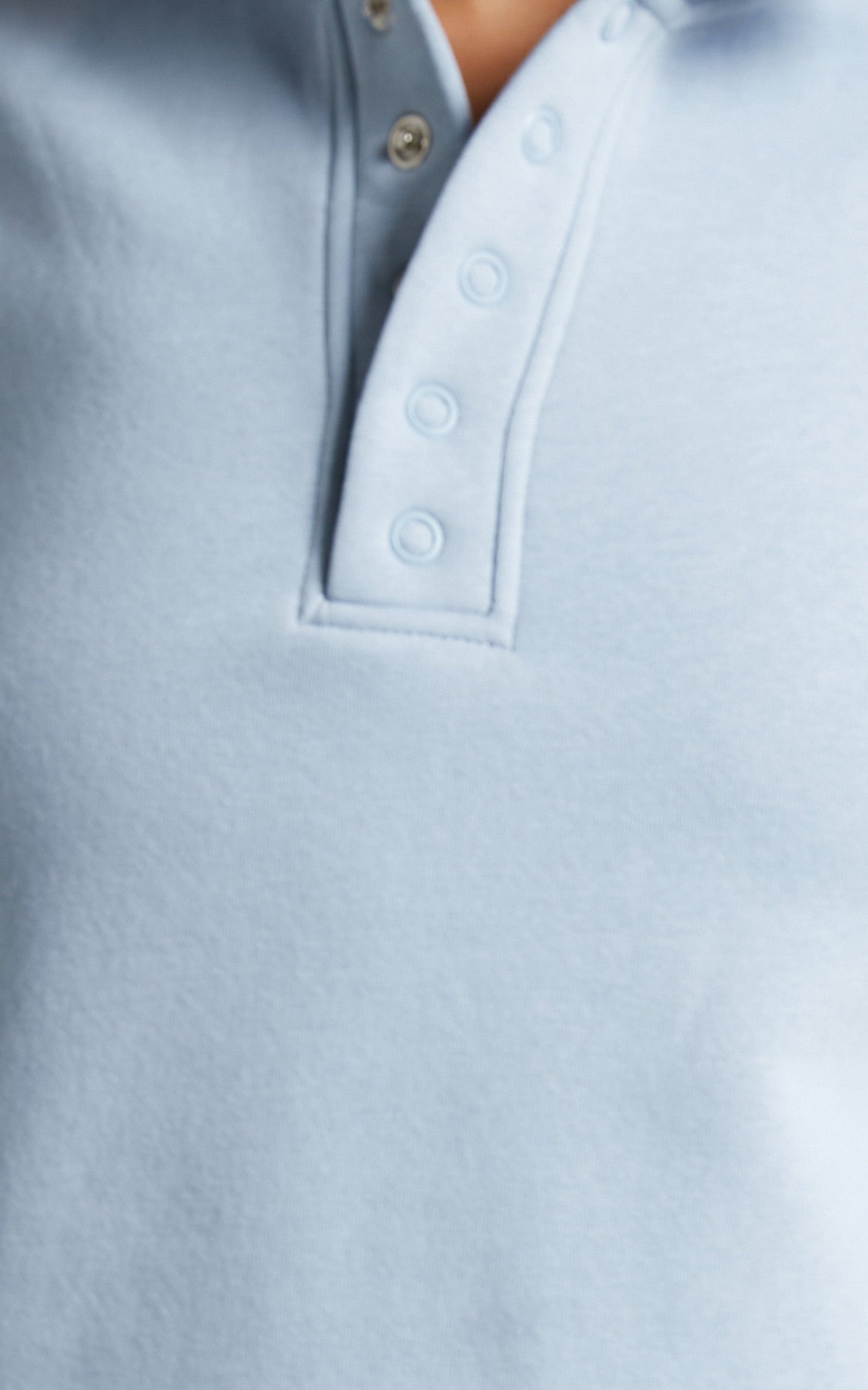 Annie Sweatshirt - Fleece Collared Sweatshirt in Blue