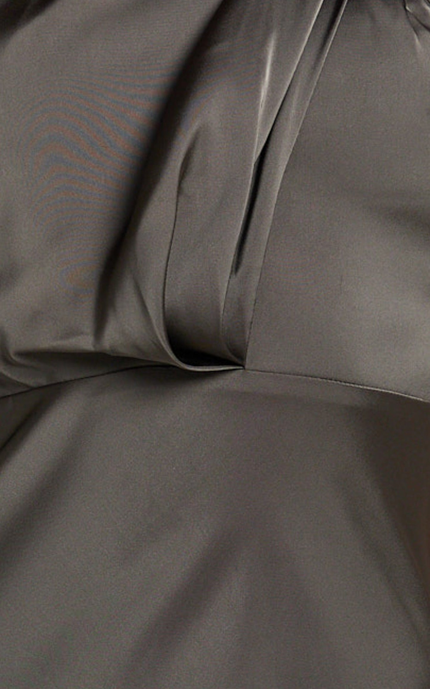 Aria Midi Dress - One Shoulder Twist Detail Satin Bias Cut Dress in Espresso