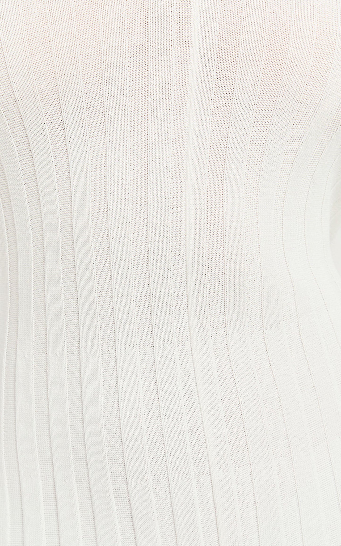 Astra Maxi Dress - V Neck Long Sleeve Knit Dress in White