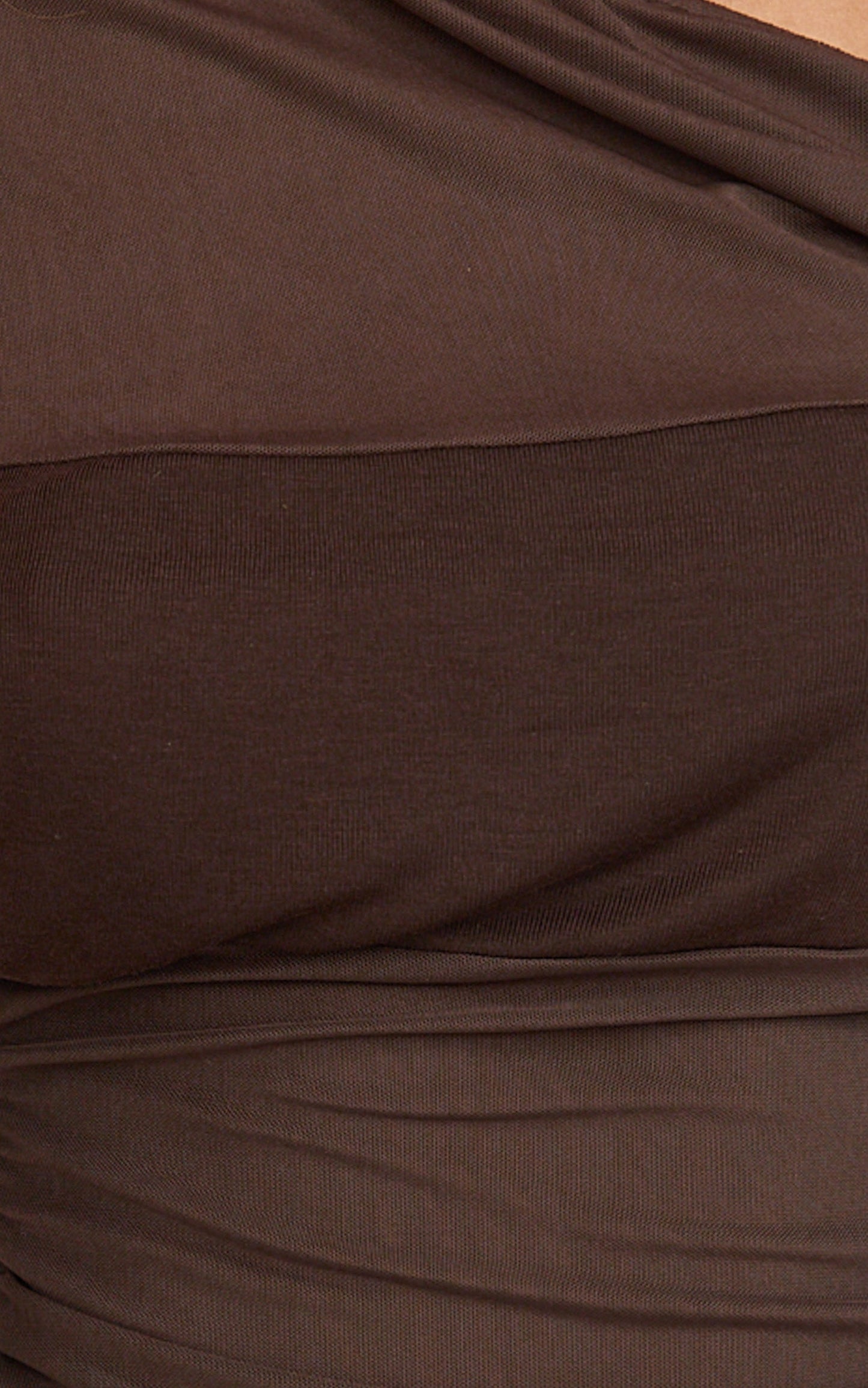 Astrid Top - Asymmetrical Off Shoulder Sleeveless Top in Chocolate