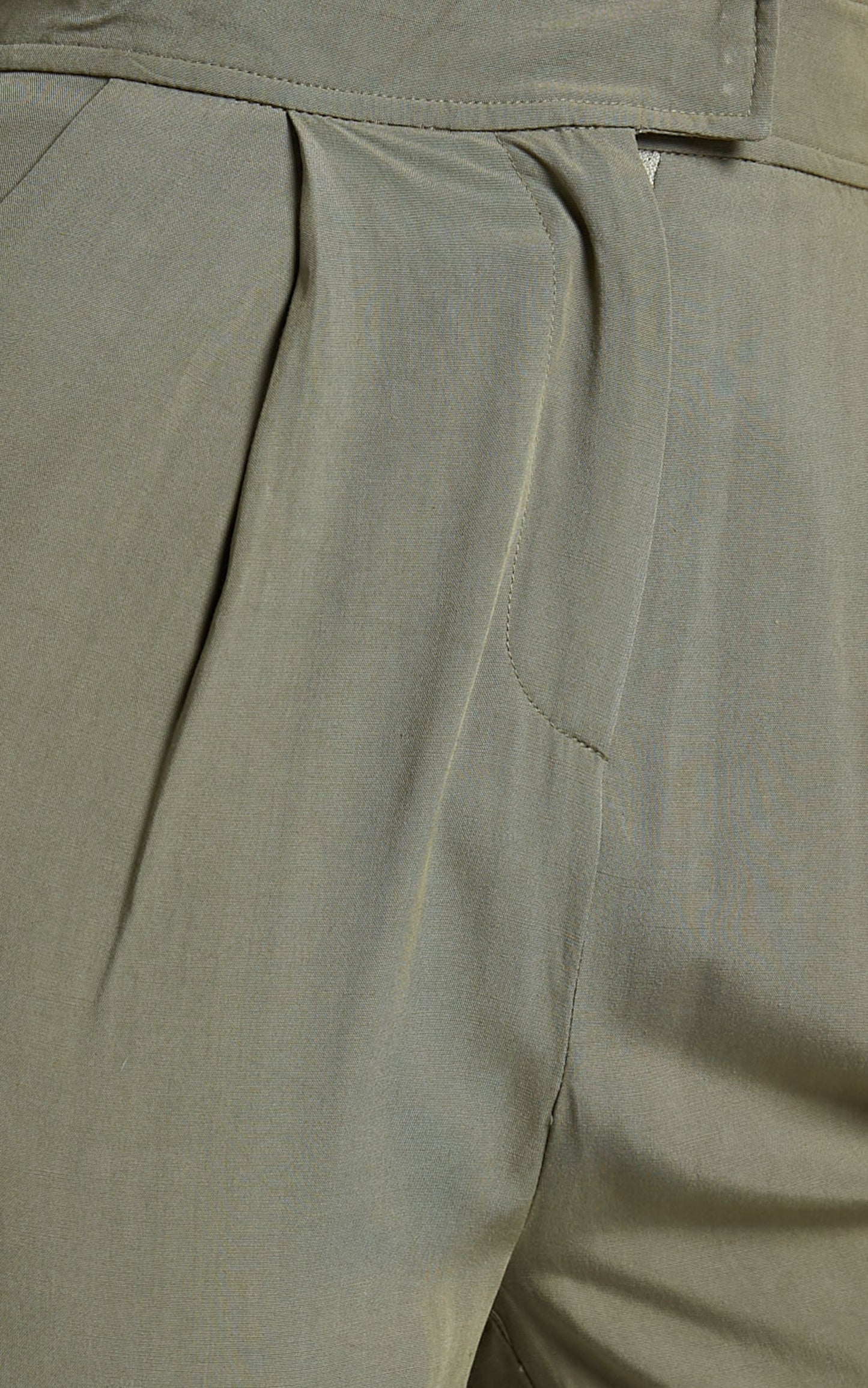 Ayelin Jumpsuit - Linen Relaxed 3/4 Sleeve Jumpsuit in Khaki