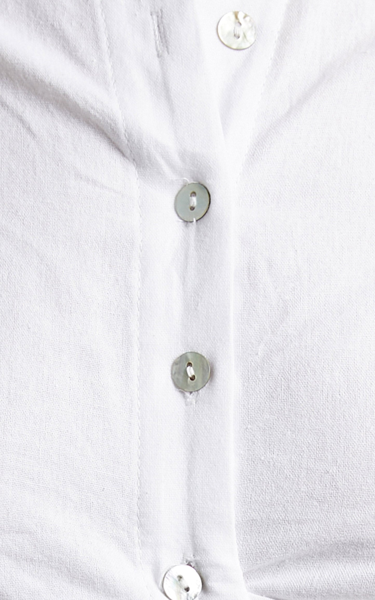 Barby collared cropped Top with tie waist in White