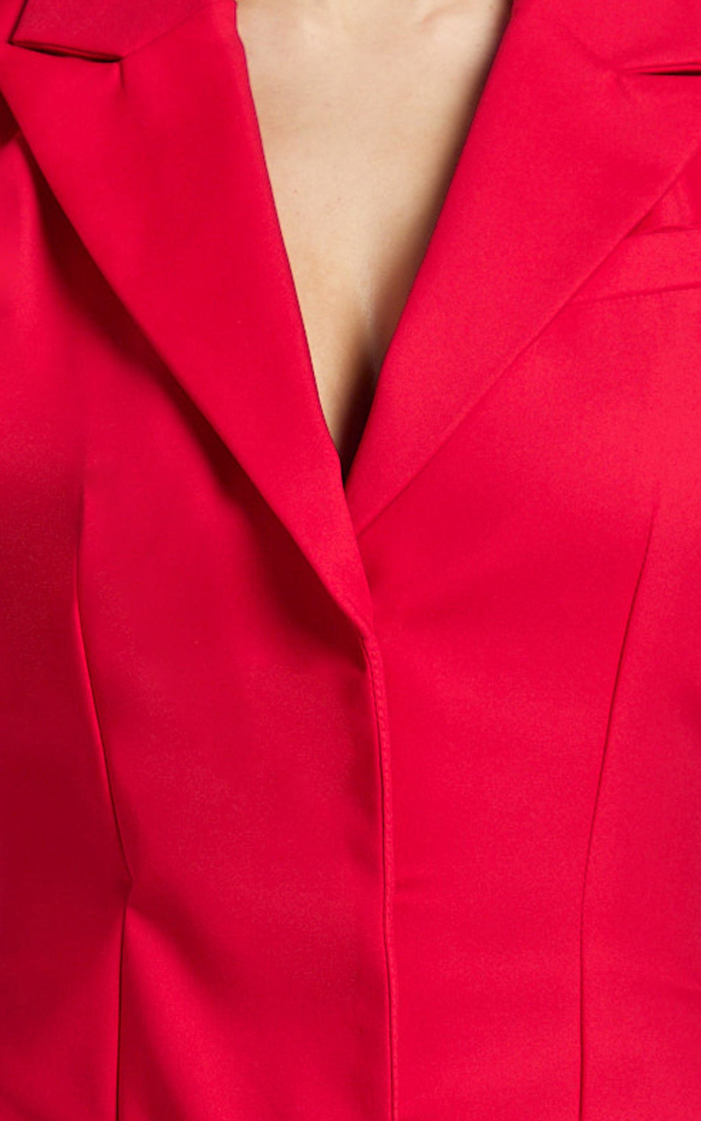 Bella Mini Dress - Tailored A Line Blazer Dress in Red