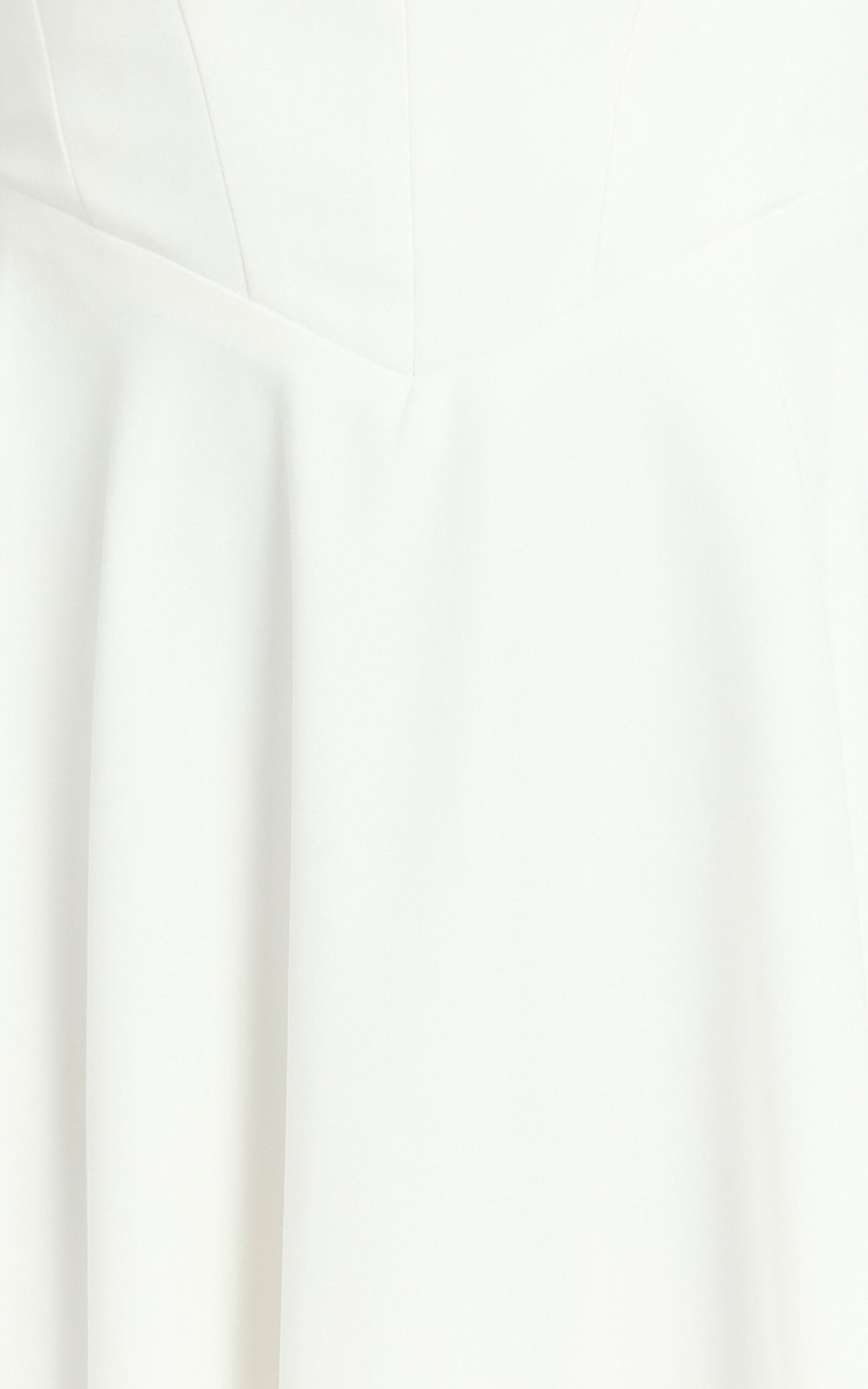 Bernie Midi Dress - Square Neck Strapped Full Circle Skirt Dress in White
