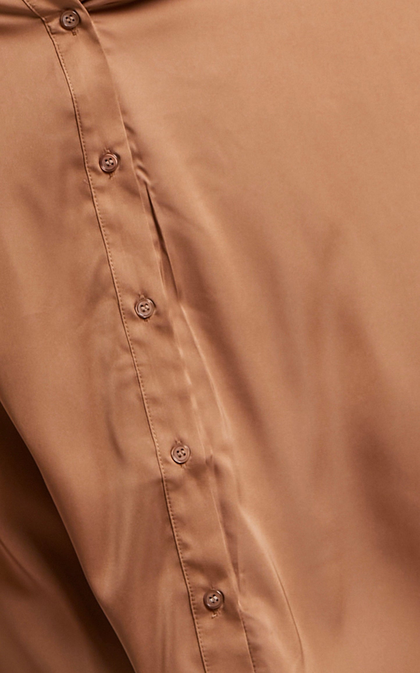 Berthe Oversized Long Sleeve Shirt in Camel