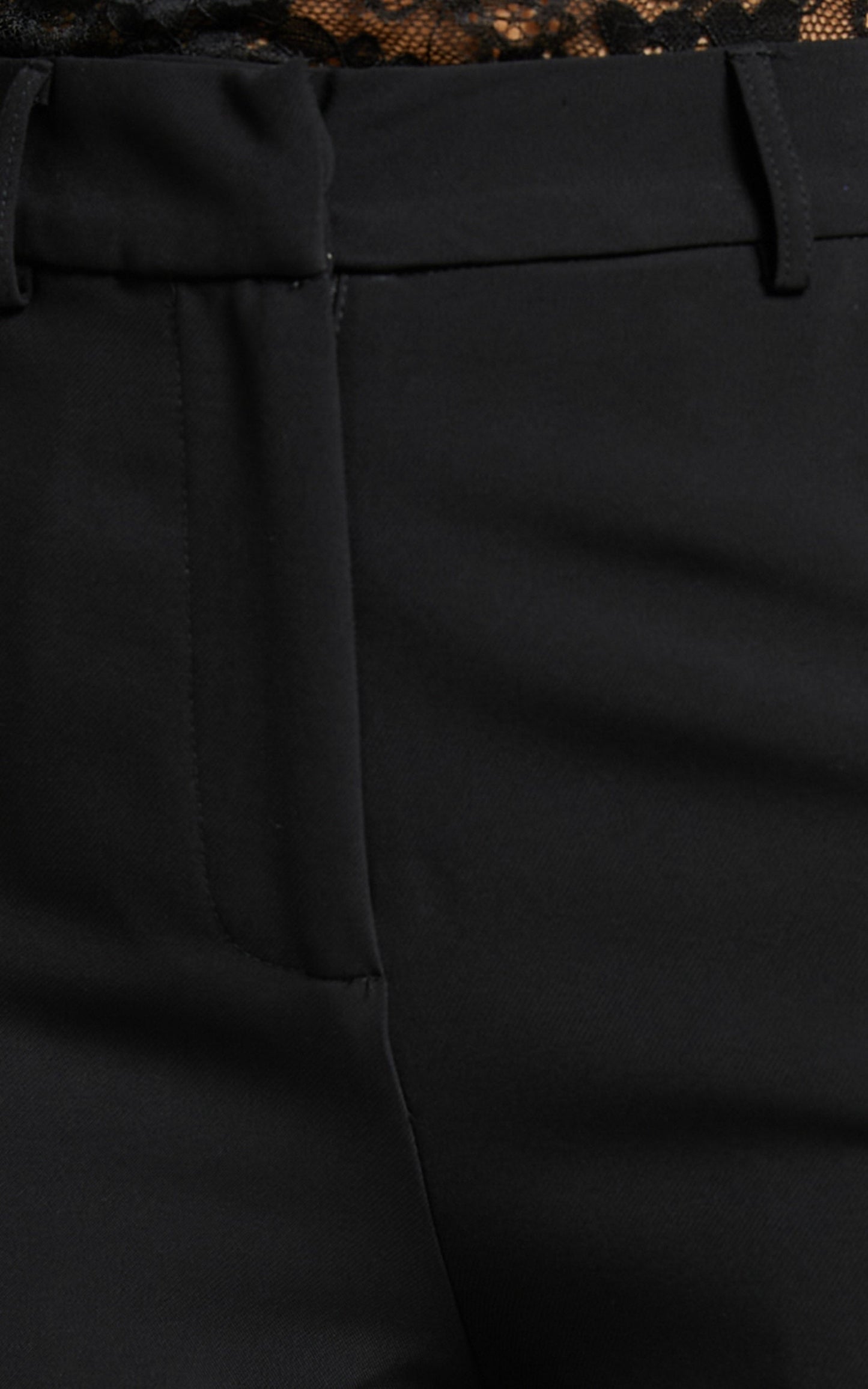 Bonnie Pants - High Waisted Tailored Wide Leg Pants in Black
