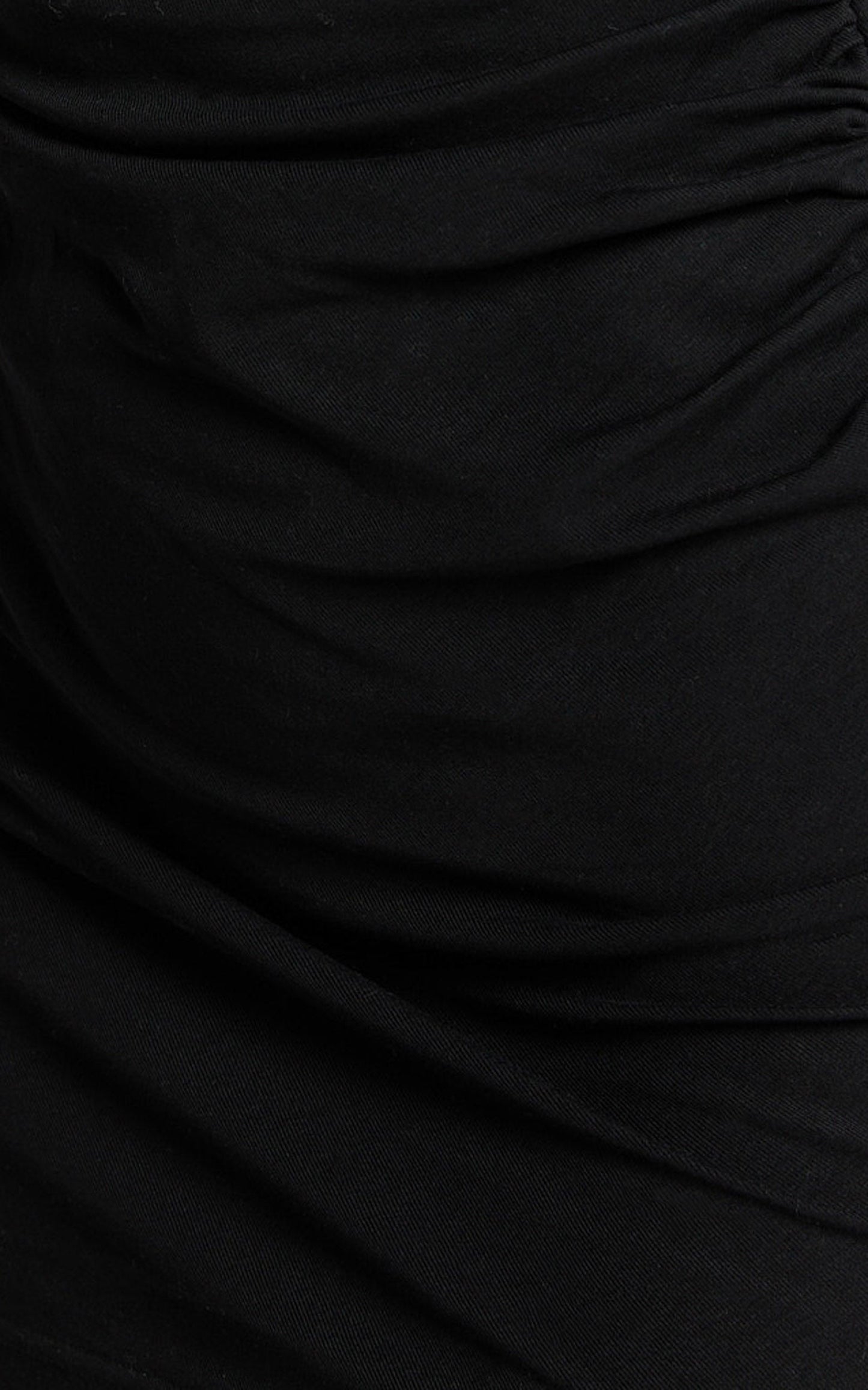 Brielle Mini Dress - Long Sleeve Ruched Bodycon Dress in Black