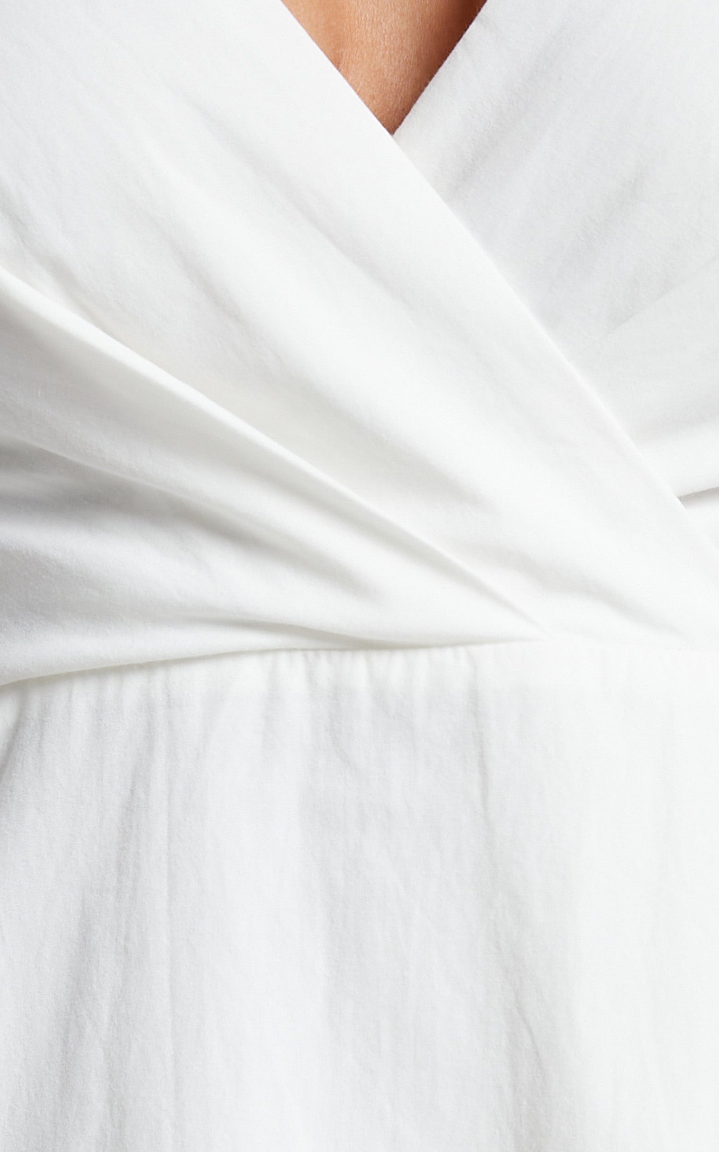 Brighton Mini Dress - Puff Sleeve Ruffle Dress in White