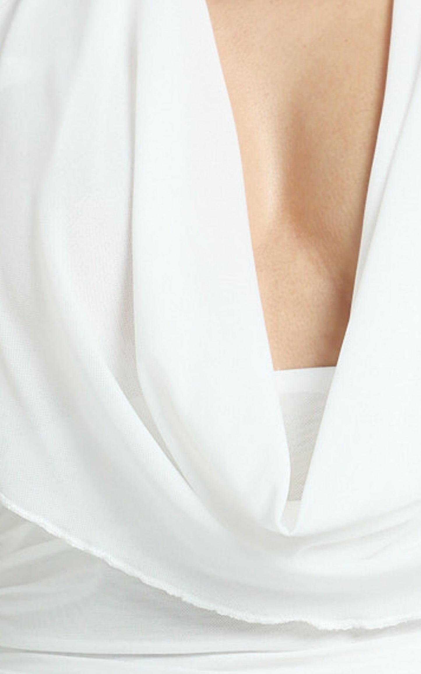 Britta Top - Cowl Neck Halter Crop Top in White