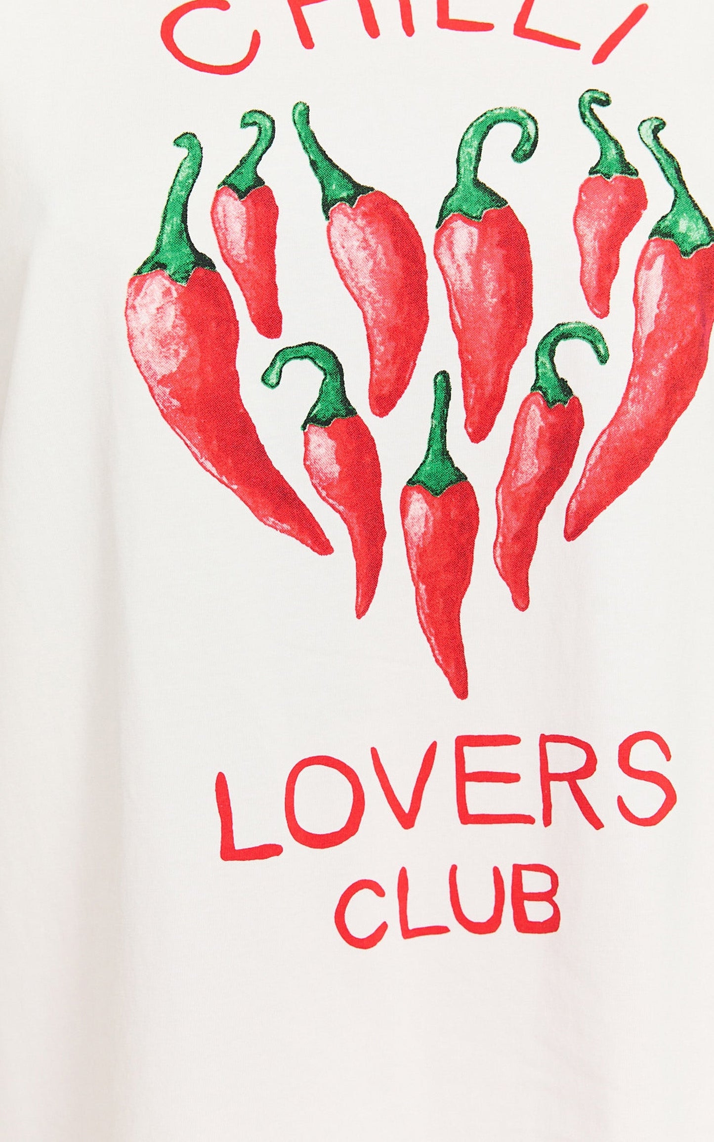 Jayce Two Piece Top and Shorts Set - Gingham Chilli Lovers Club T-shirt Set in White/Red