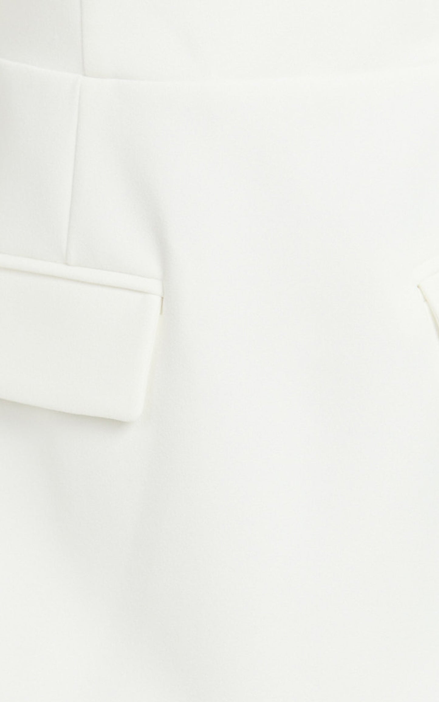 Carlson Mini Dress - High Neck Sleeve Cocoon Skirt Dress in White