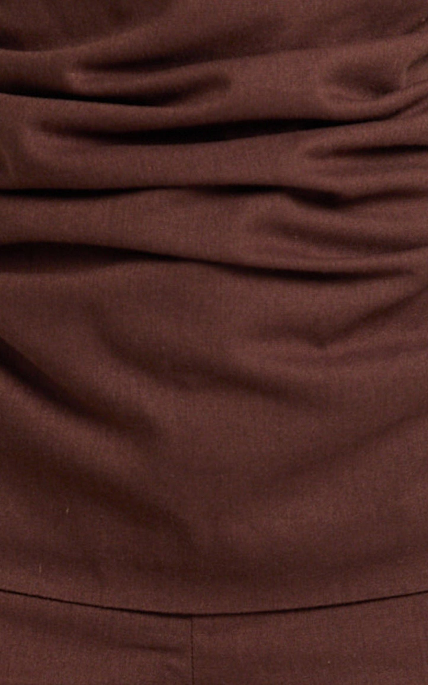 Cassia Two Piece Top and Pants Set - Strapless Top And Pants in Chocolate