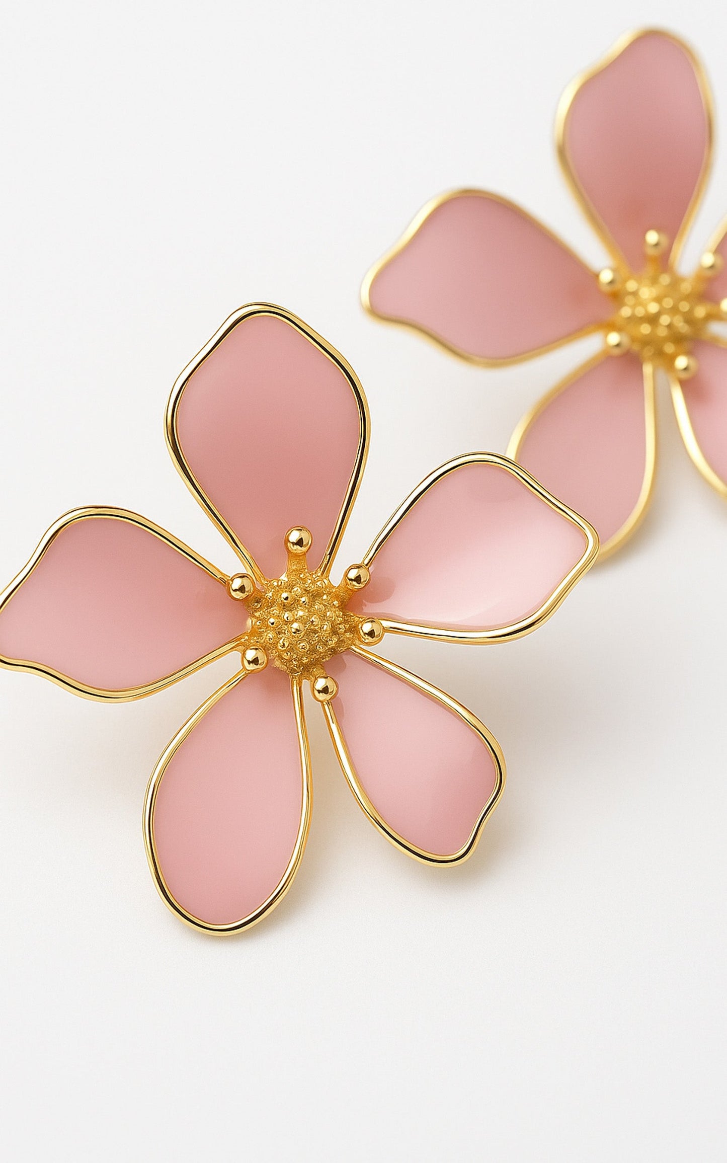 Chaney Enamel Earrings in Pink