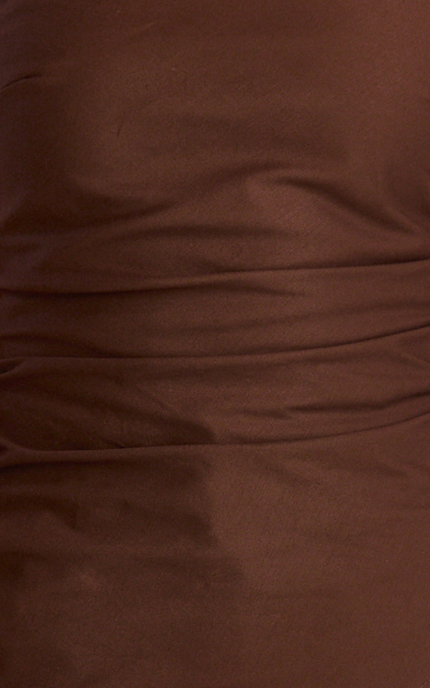 Cia Top - Strapless Asymmetrical Gathered Top in Chocolate